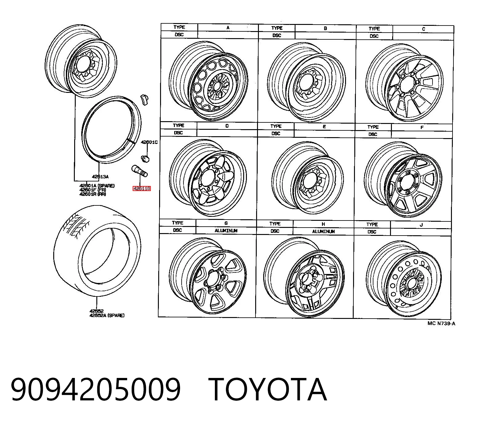 9094205009 Toyota
