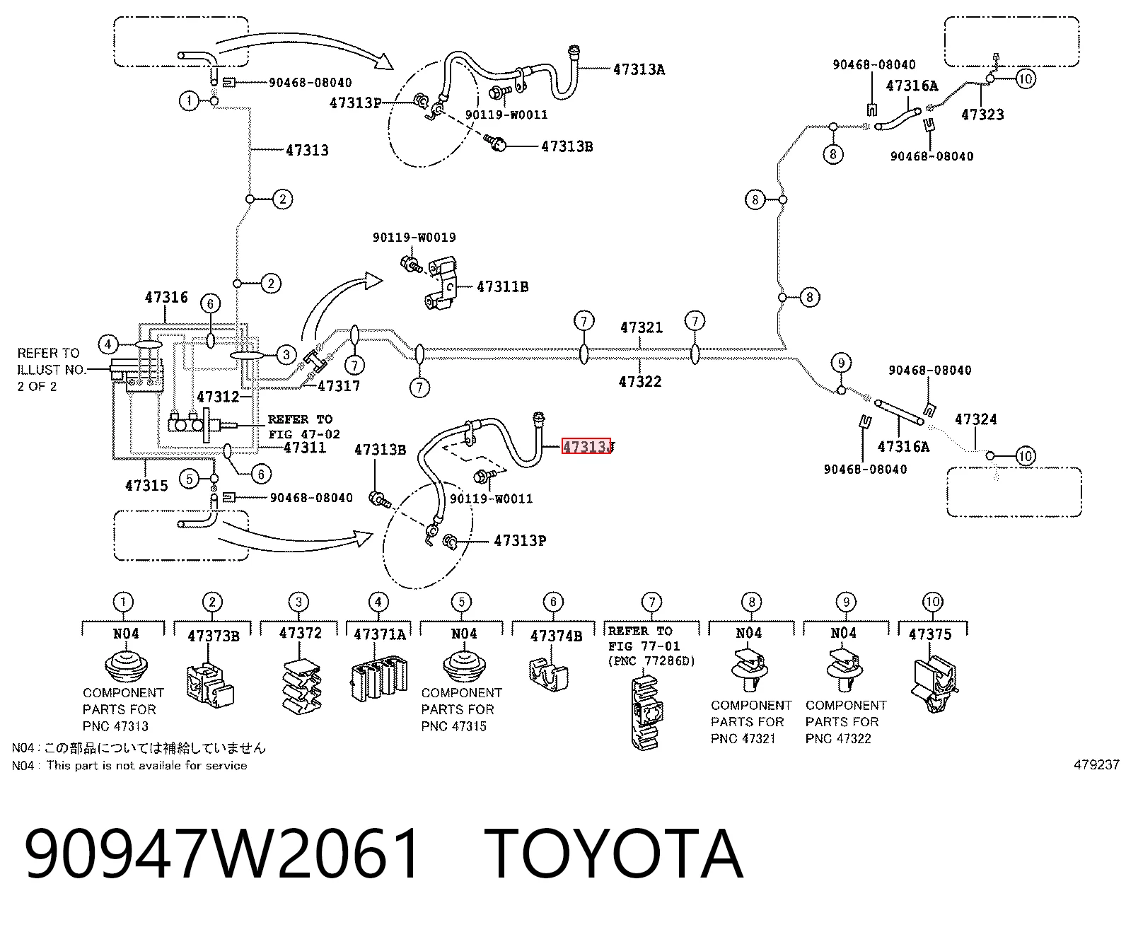 90947W2061 Toyota