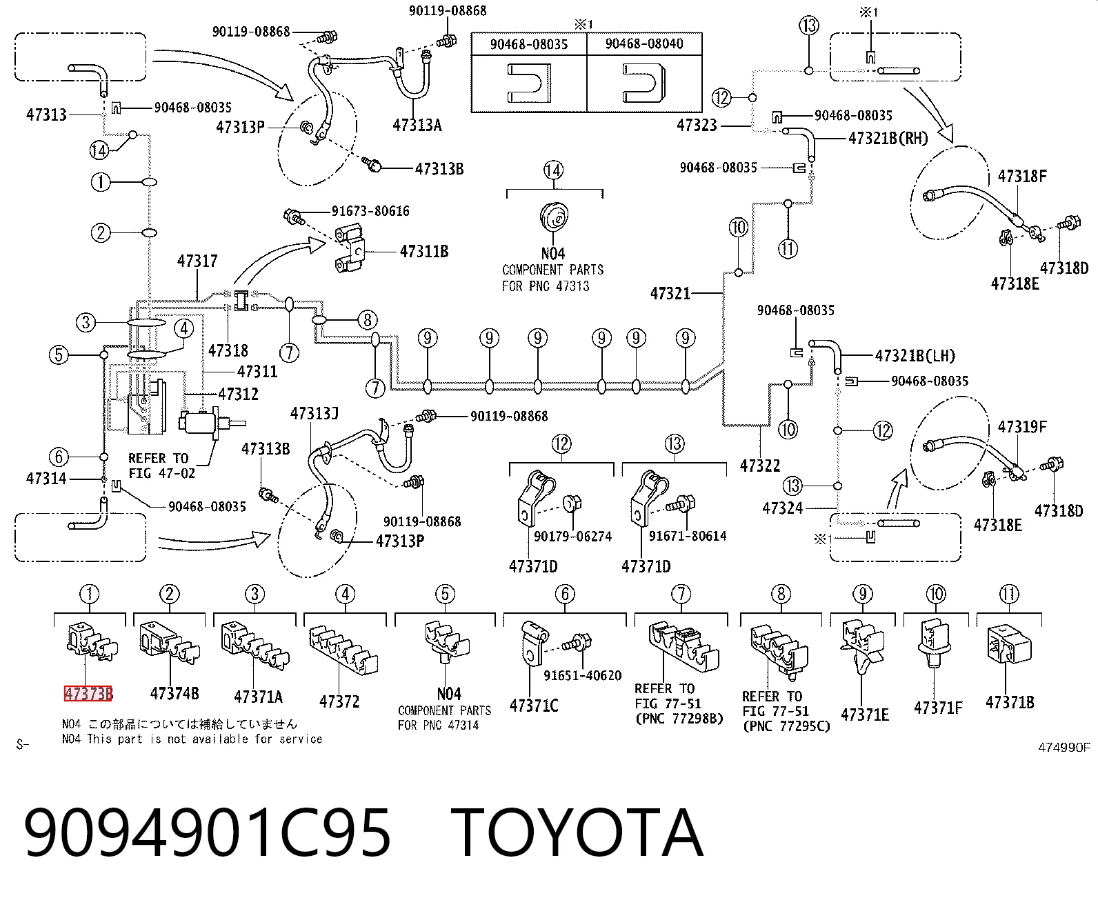 9094901C95 Toyota
