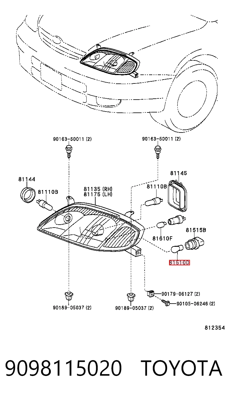 9098115020 Toyota
