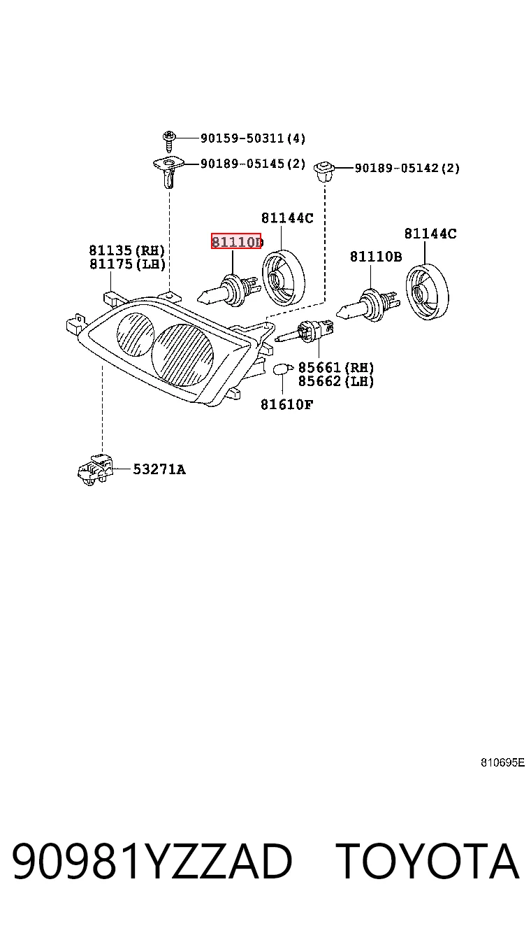 90981YZZAD Toyota