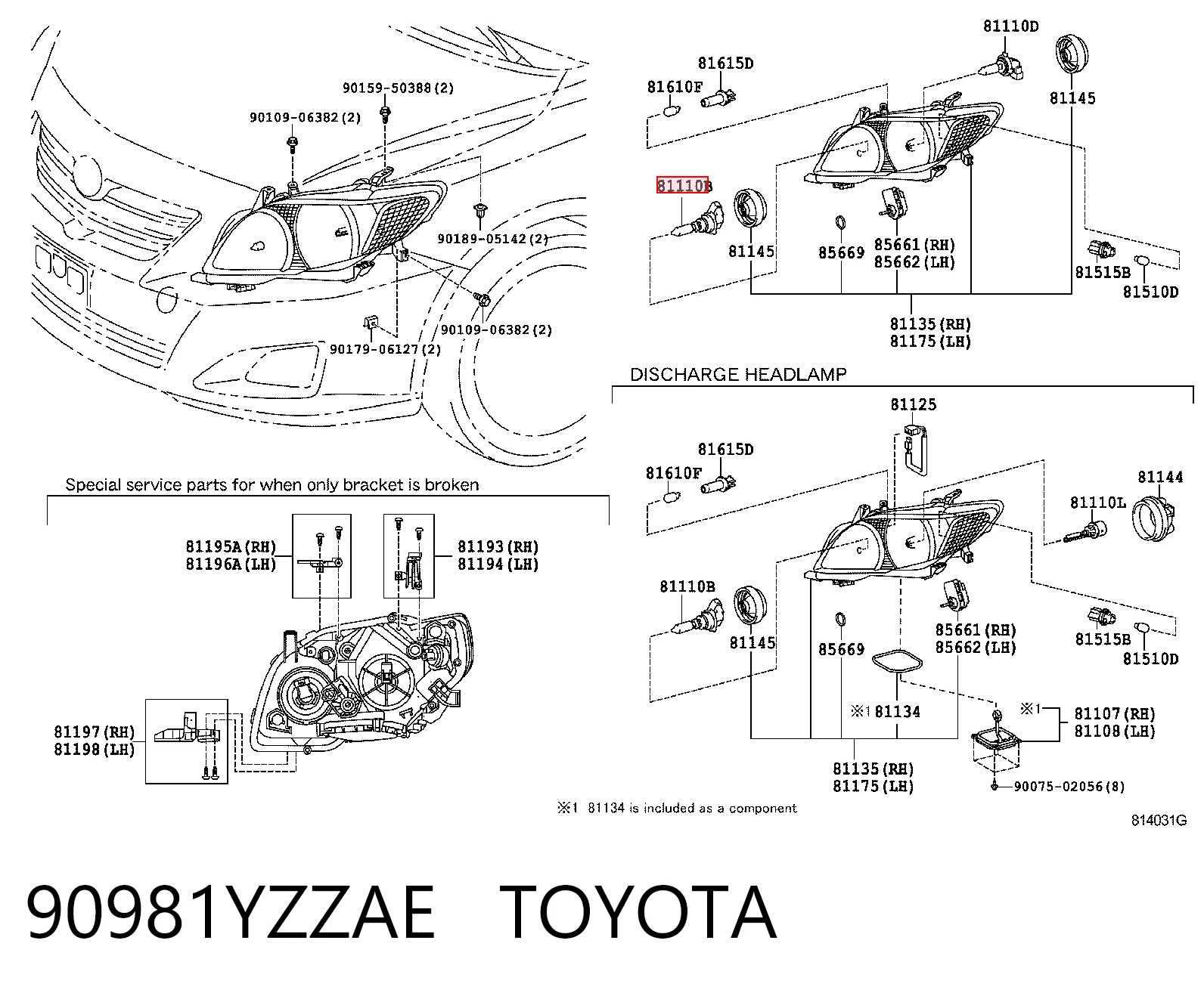 90981YZZAE Toyota
