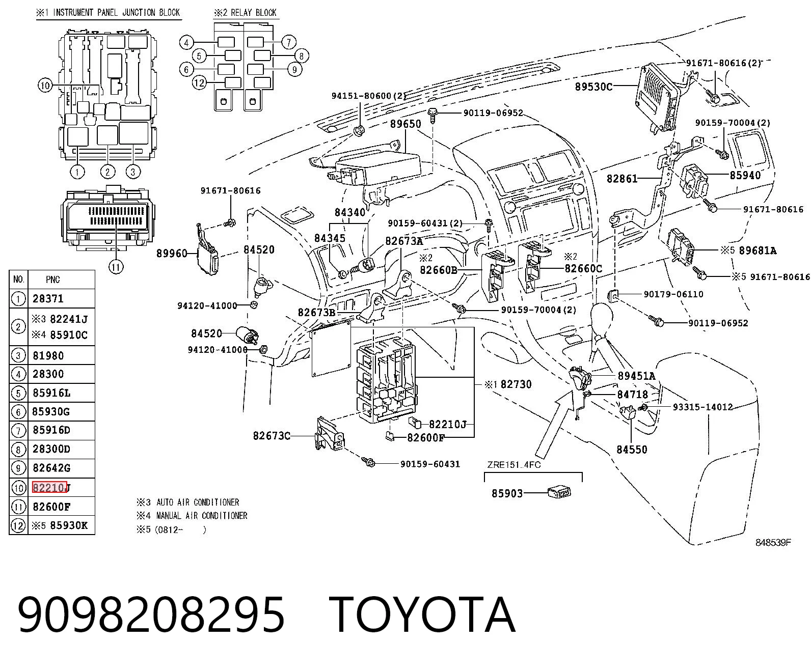 9098208295 Toyota Dispositivo de segurança