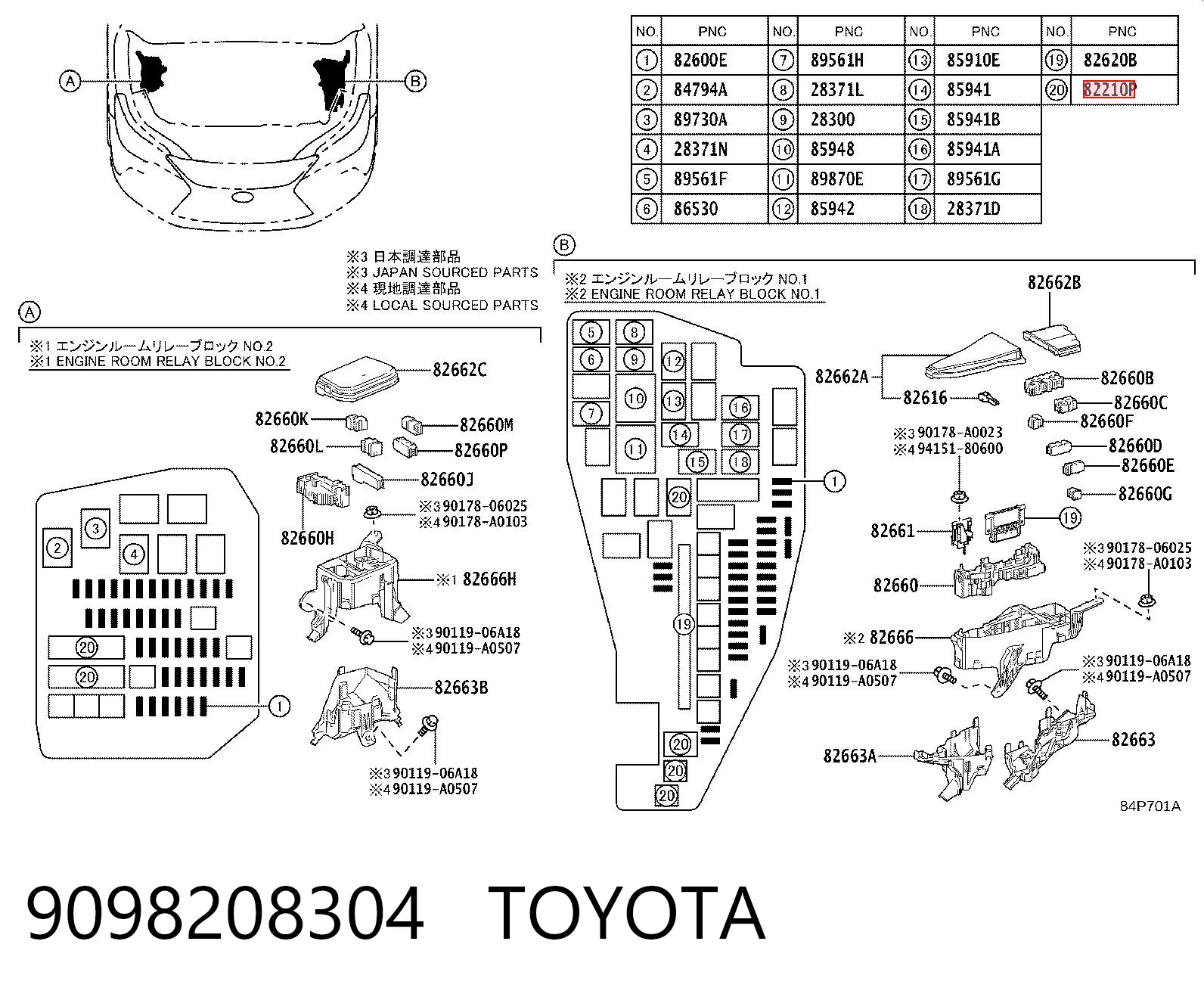 9098208304 Toyota 