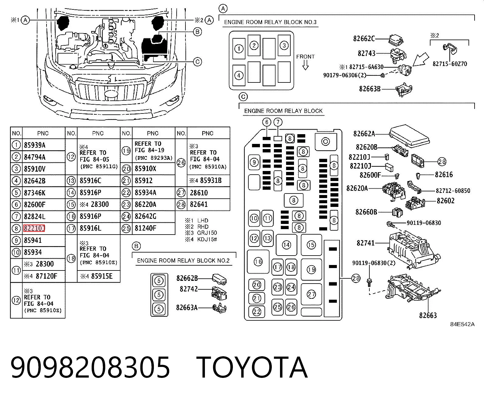 9098208305 Toyota 