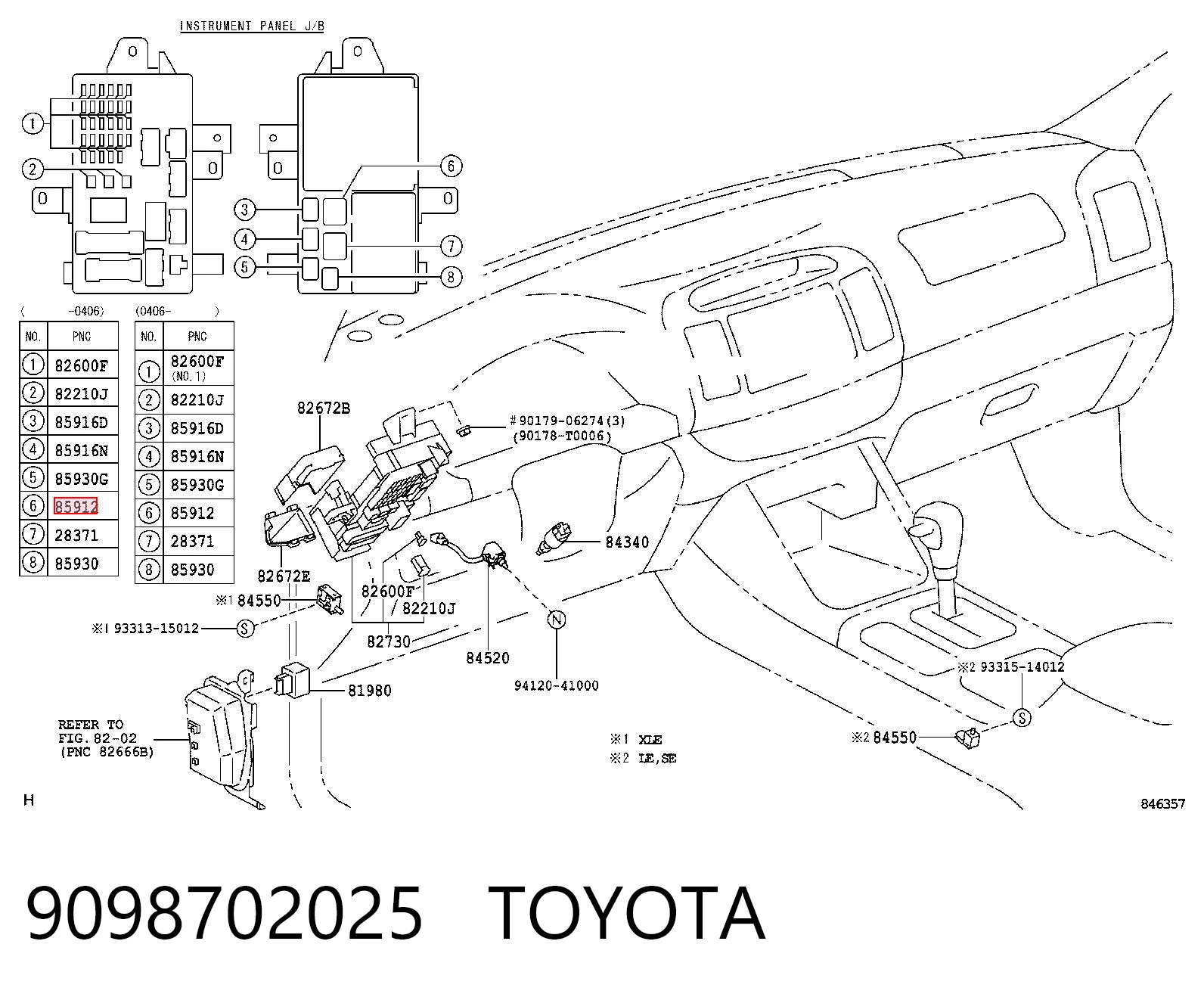 9098702025 Toyota Relê elétrico multifuncional