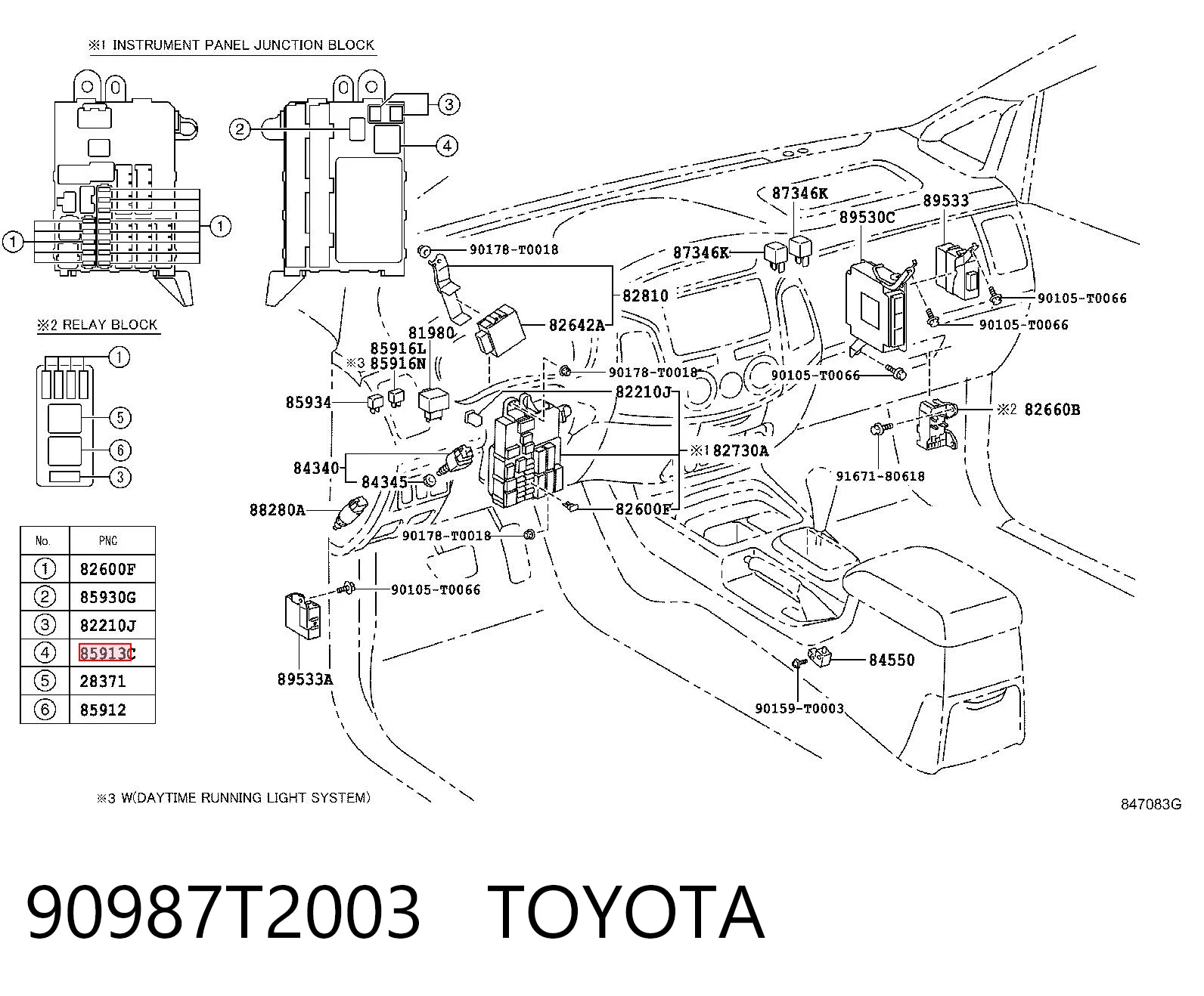 90987T2003 Toyota 