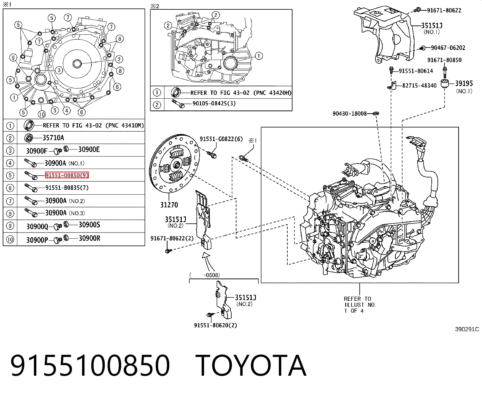 9155100850 Toyota