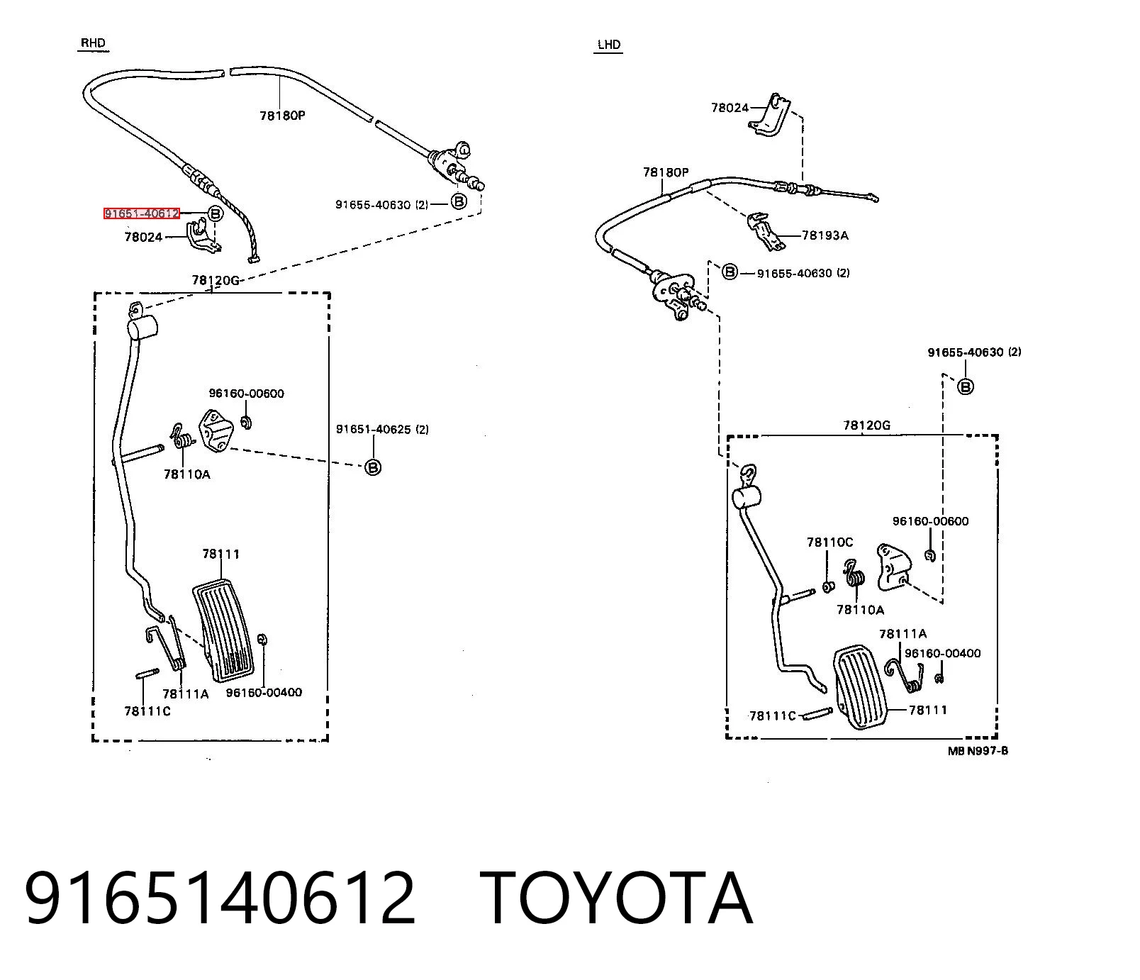 9165140612 Toyota