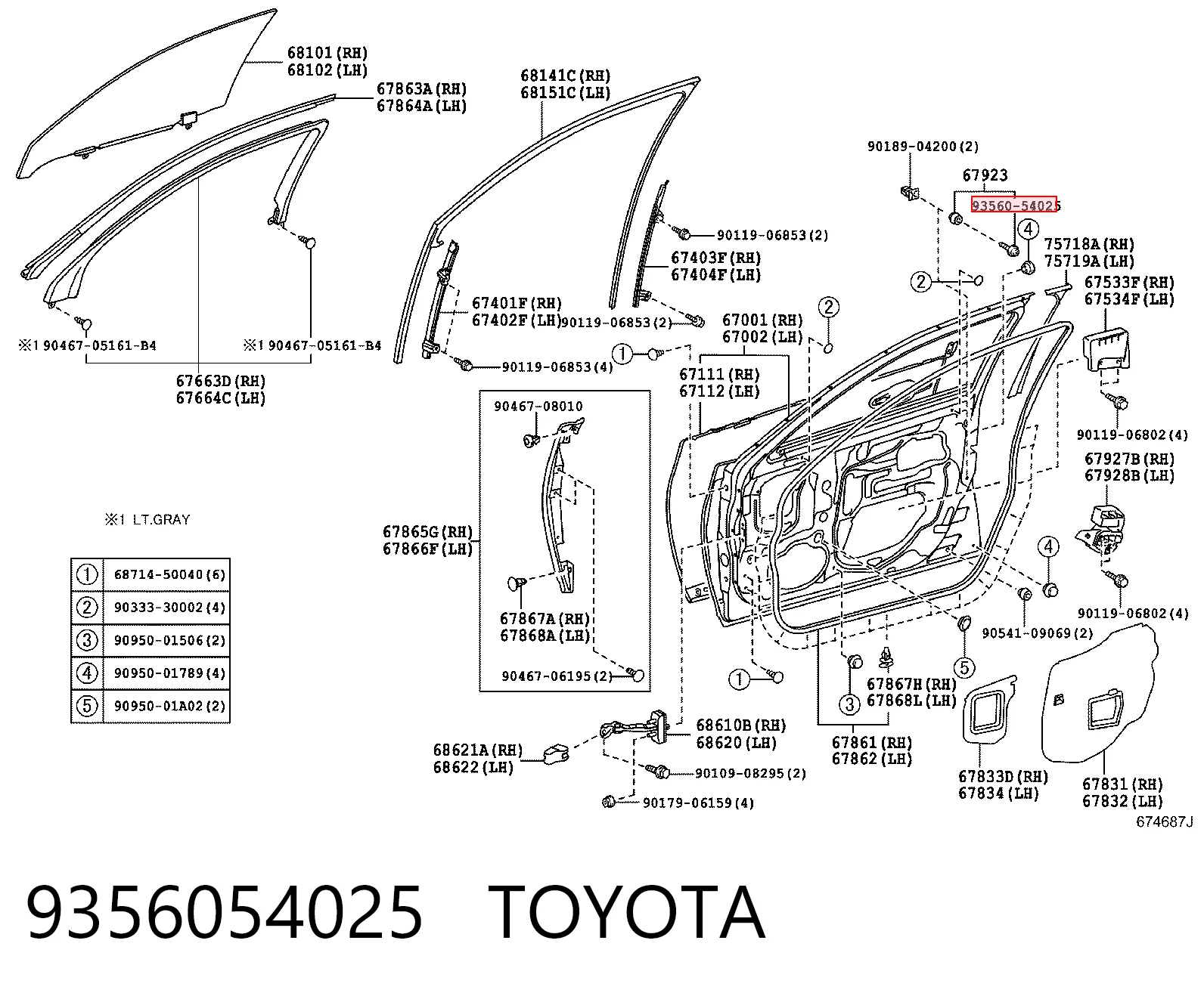 9356054025 Toyota