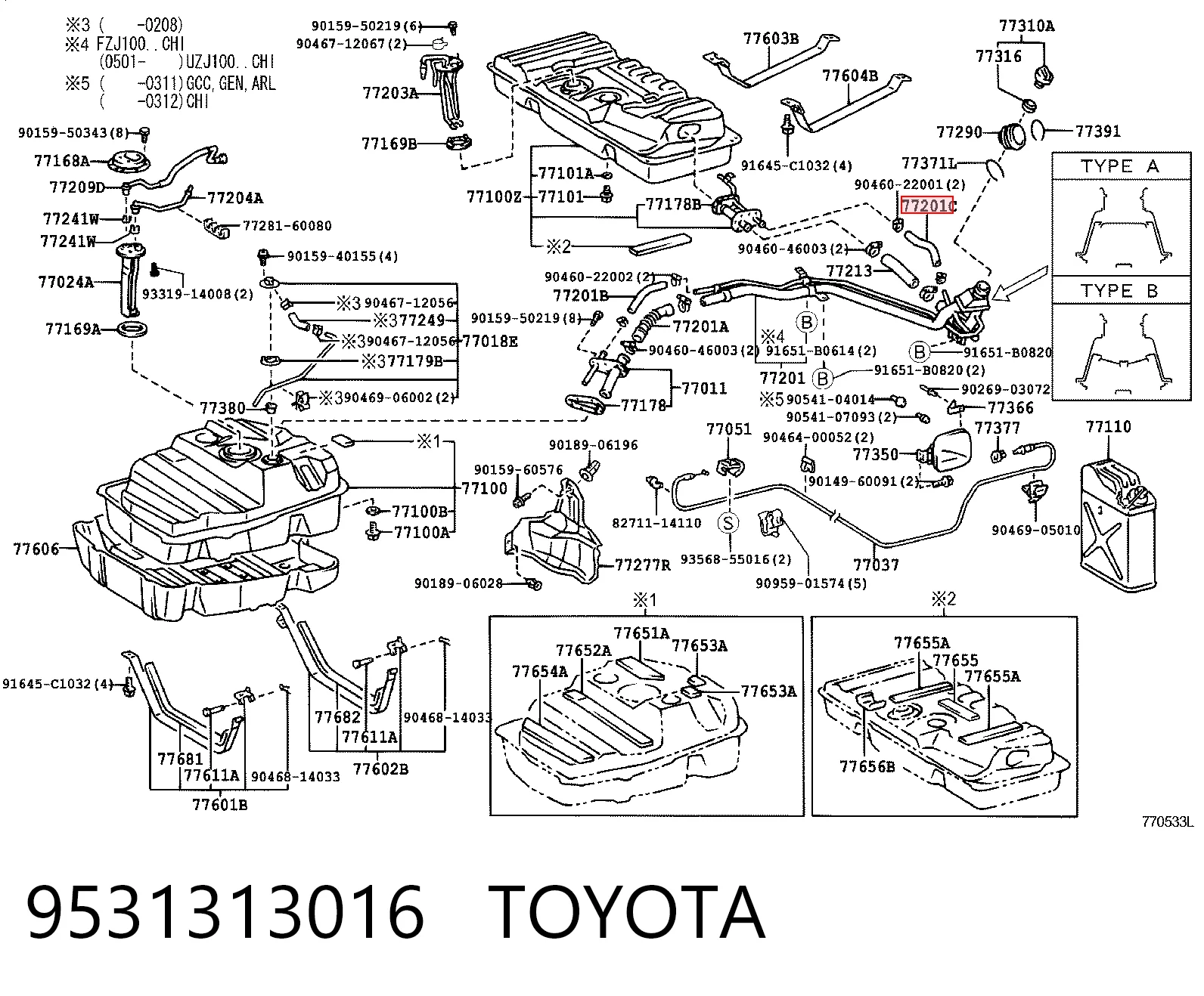 9531313016 Toyota
