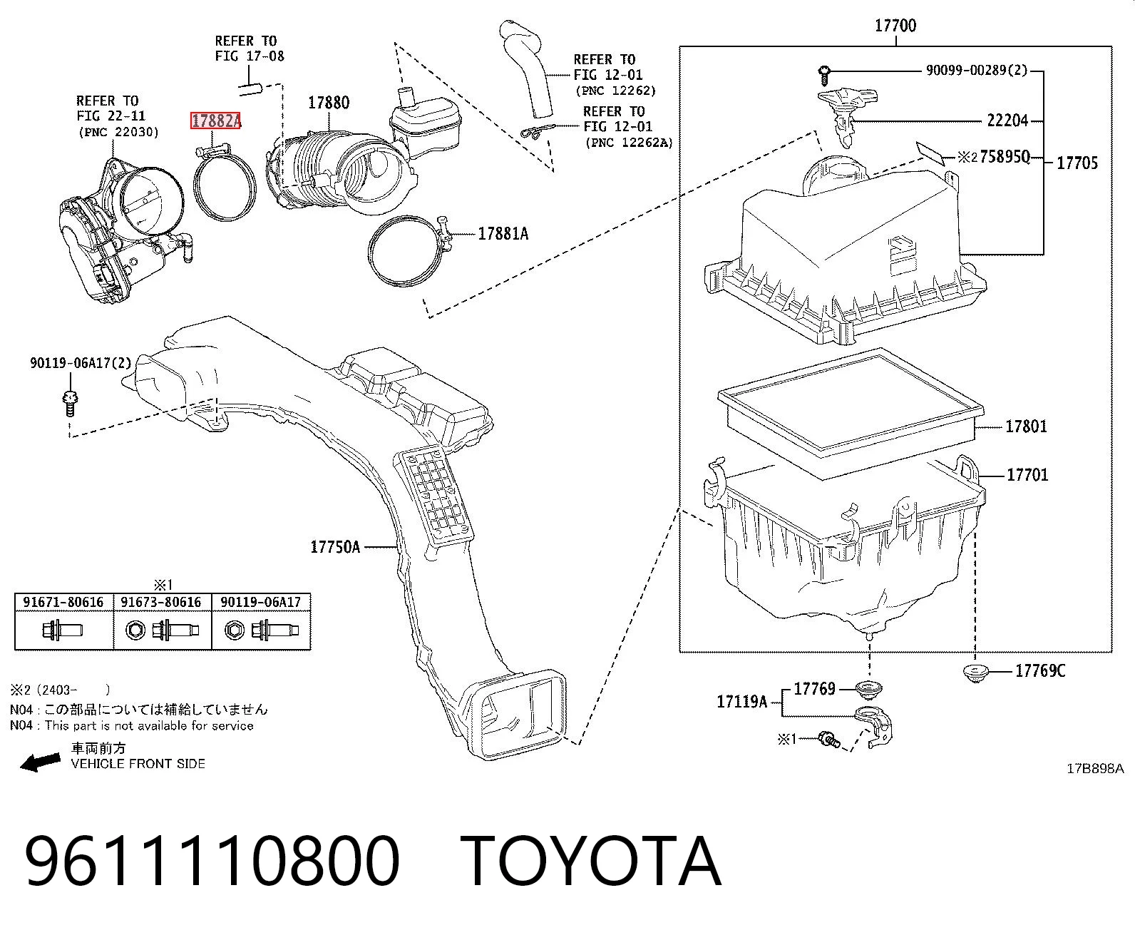 9611110800 Toyota