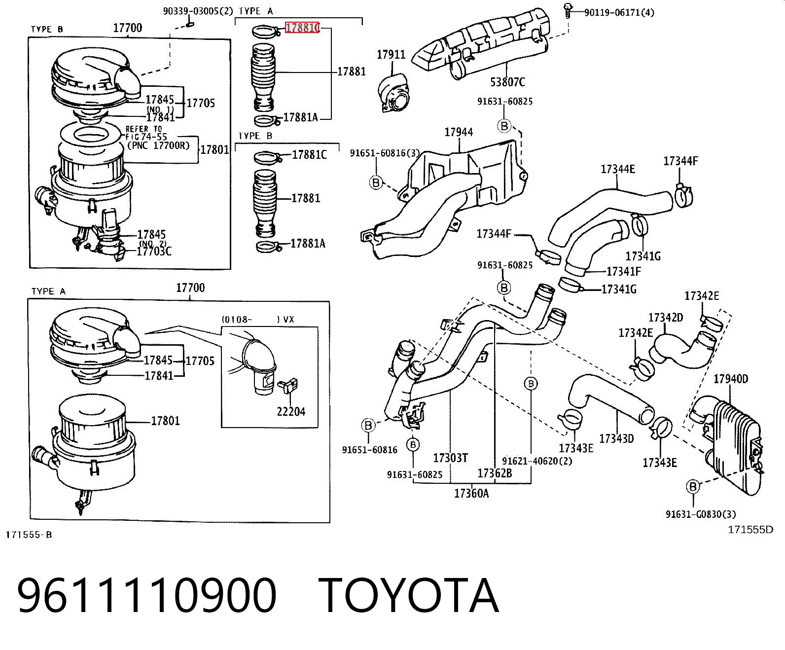 9611110900 Toyota