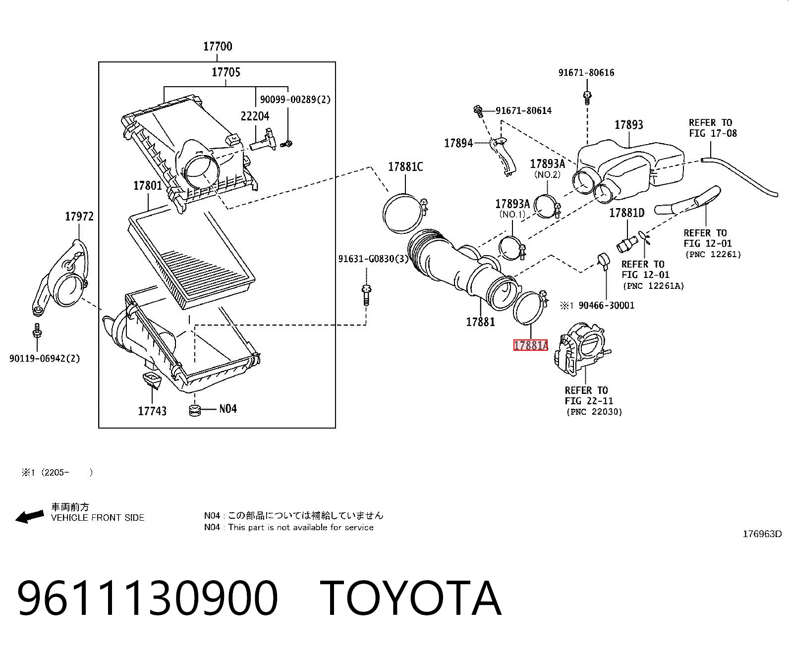 9611130900 Toyota