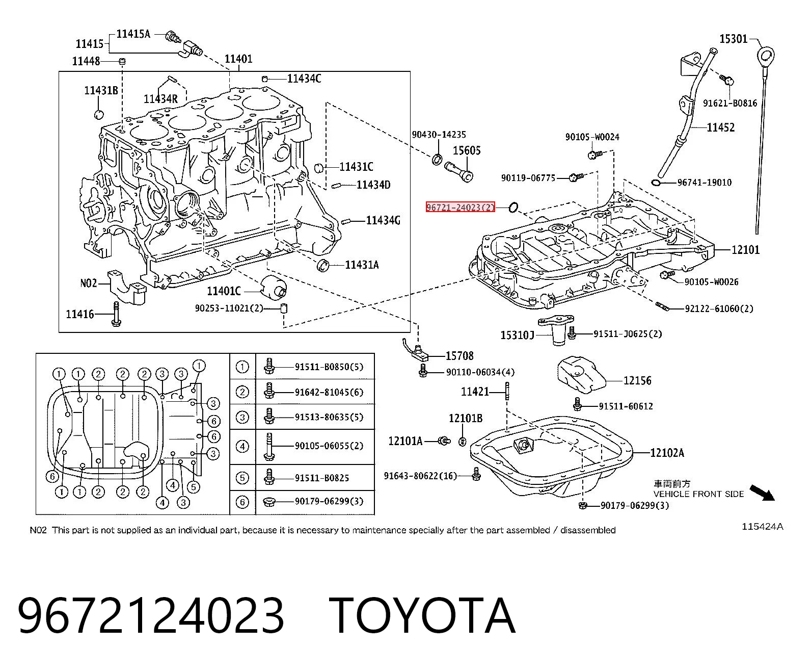 9672124023 Toyota