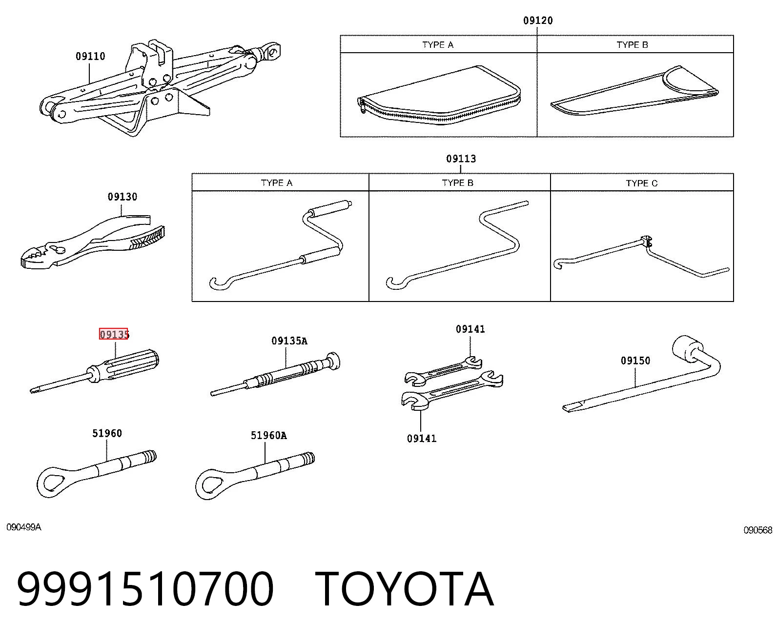 9991510700 Toyota Desandador
