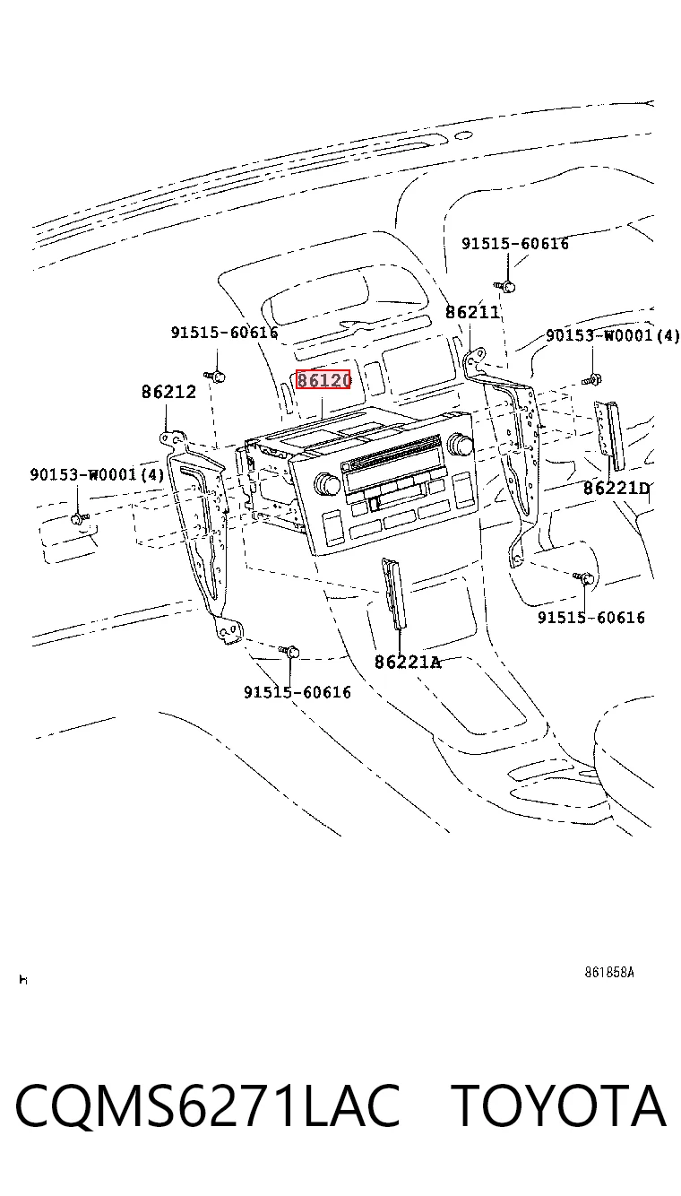 Aparelhagem de som (rádio AM/FM) para Toyota Avensis II T25