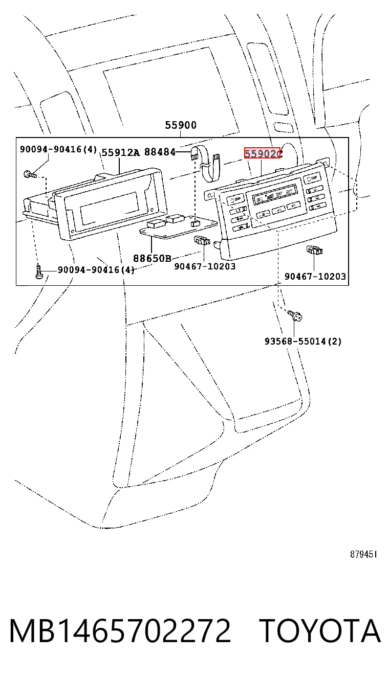 Unidade de controlo dos modos de aquecimento/condicionamento Toyota Corolla VERSO R10