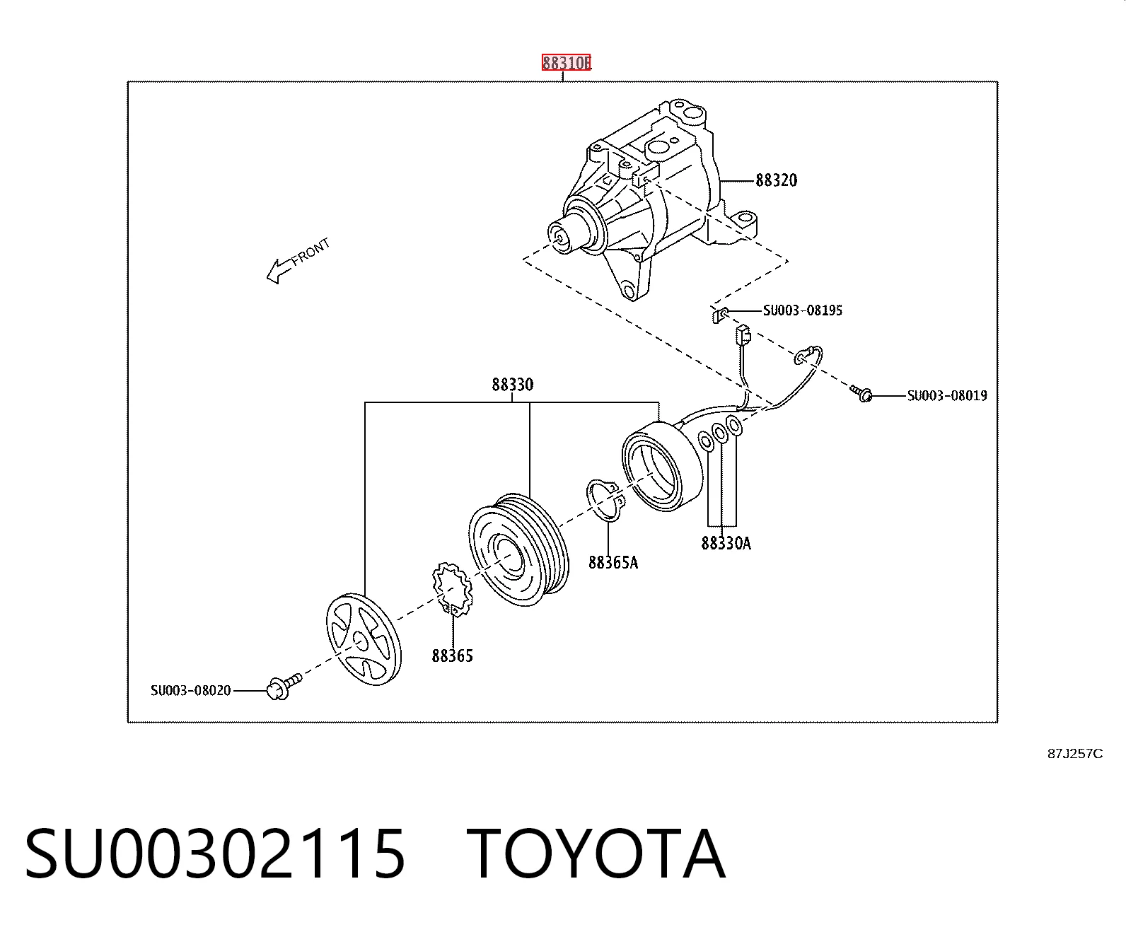 Compressor de aparelho de ar condicionado Subaru Outback V B15, BS