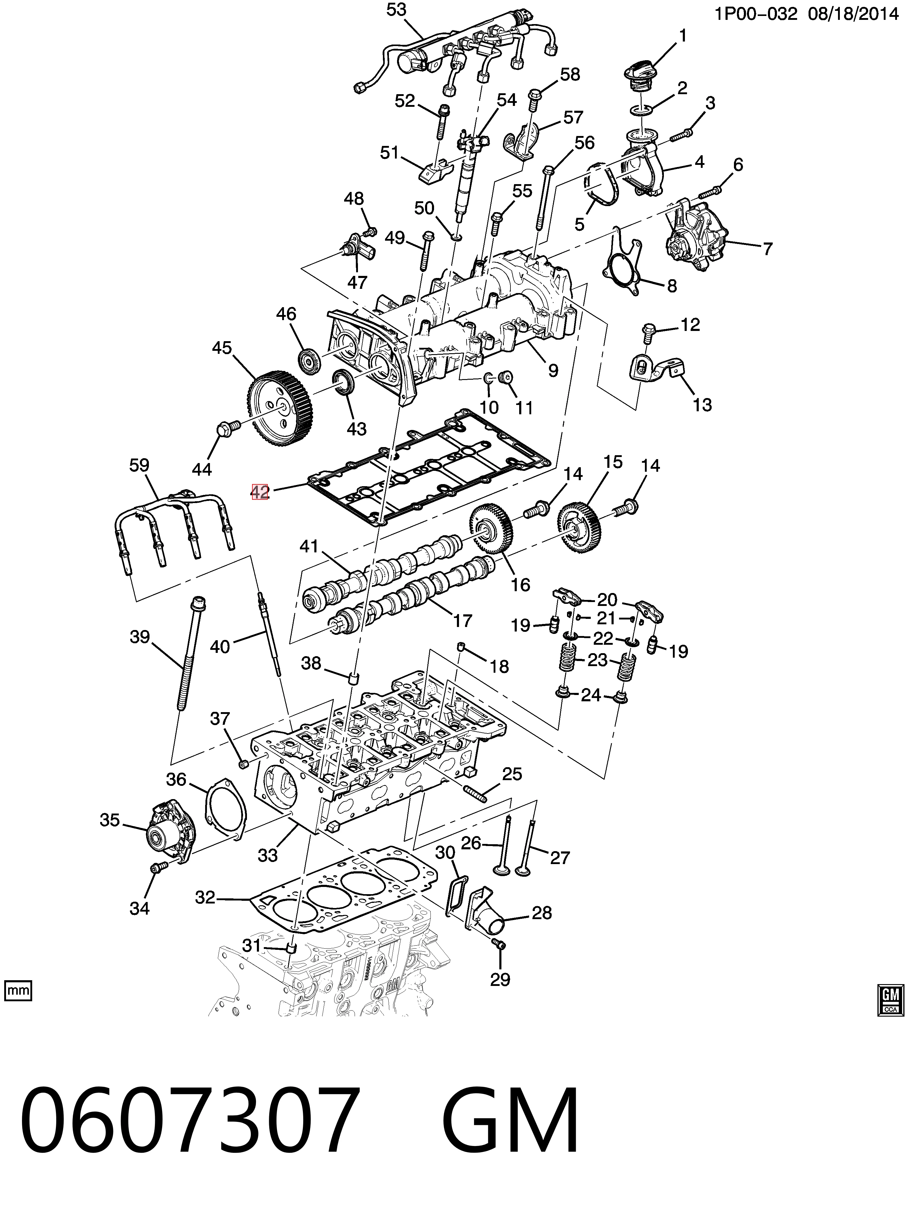 Vedante de tampa de válvulas de motor para Alfa Romeo Giulietta  940