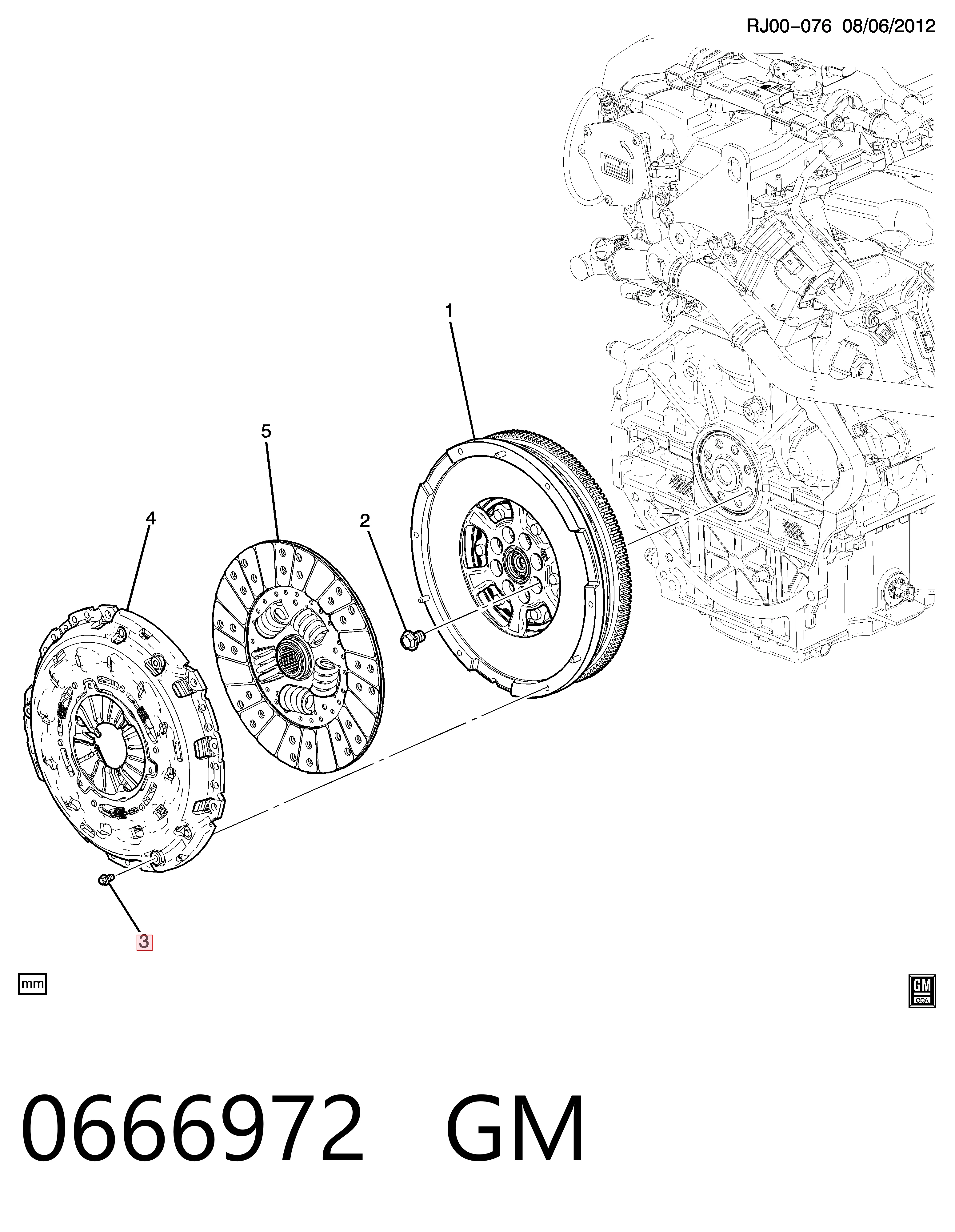 55572231 Peugeot/Citroen Parafuso de fixação da cesta de embraiagem