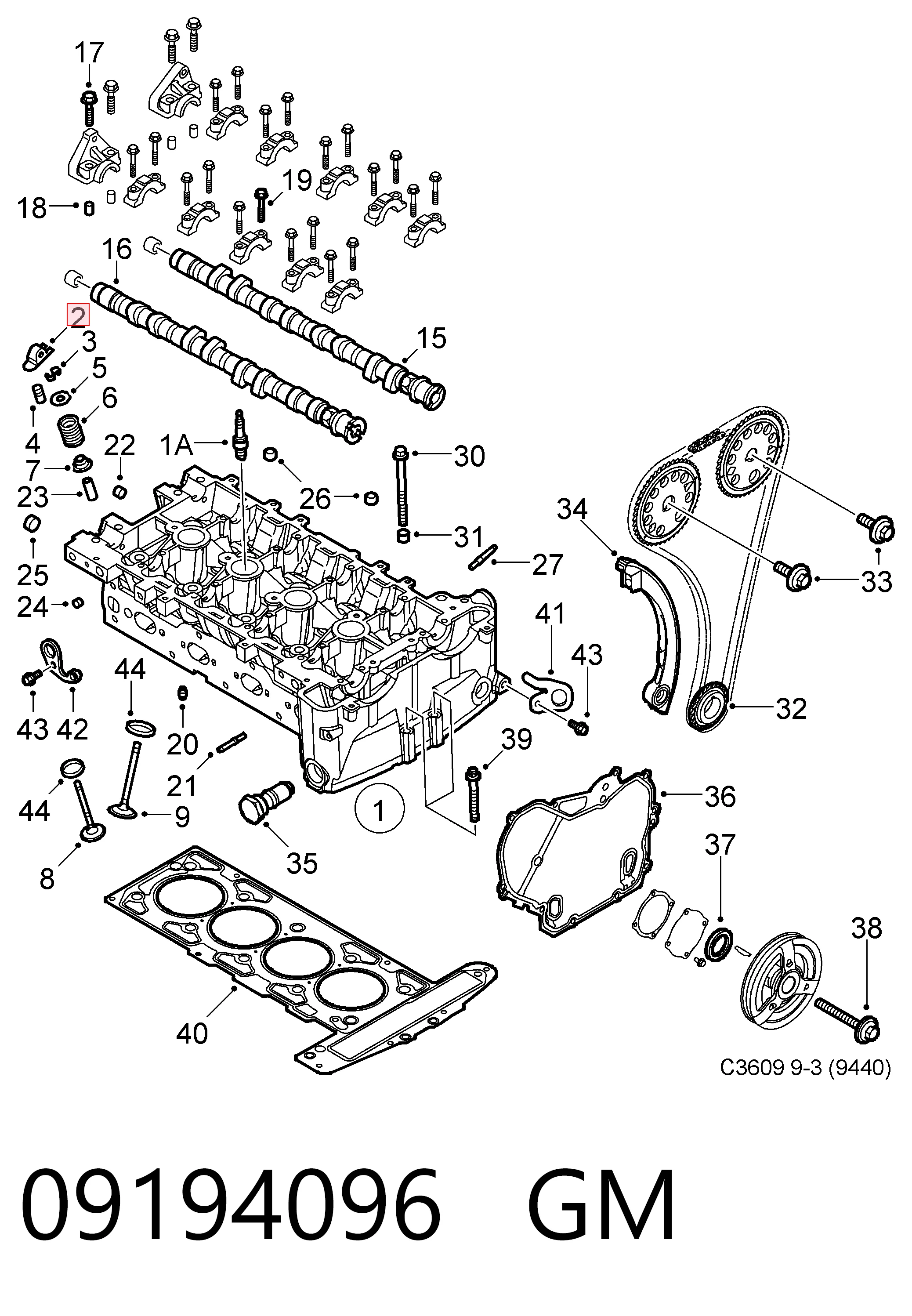 Balanceiro de válvula (balanceiro de válvulas) Opel Vectra B 38