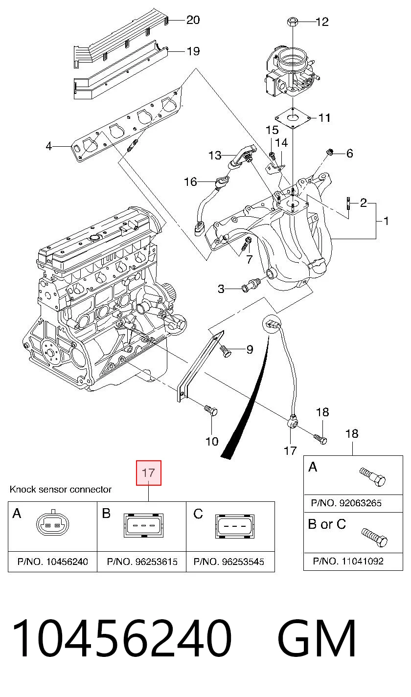Compre Sensor de detonação Opel Combo 