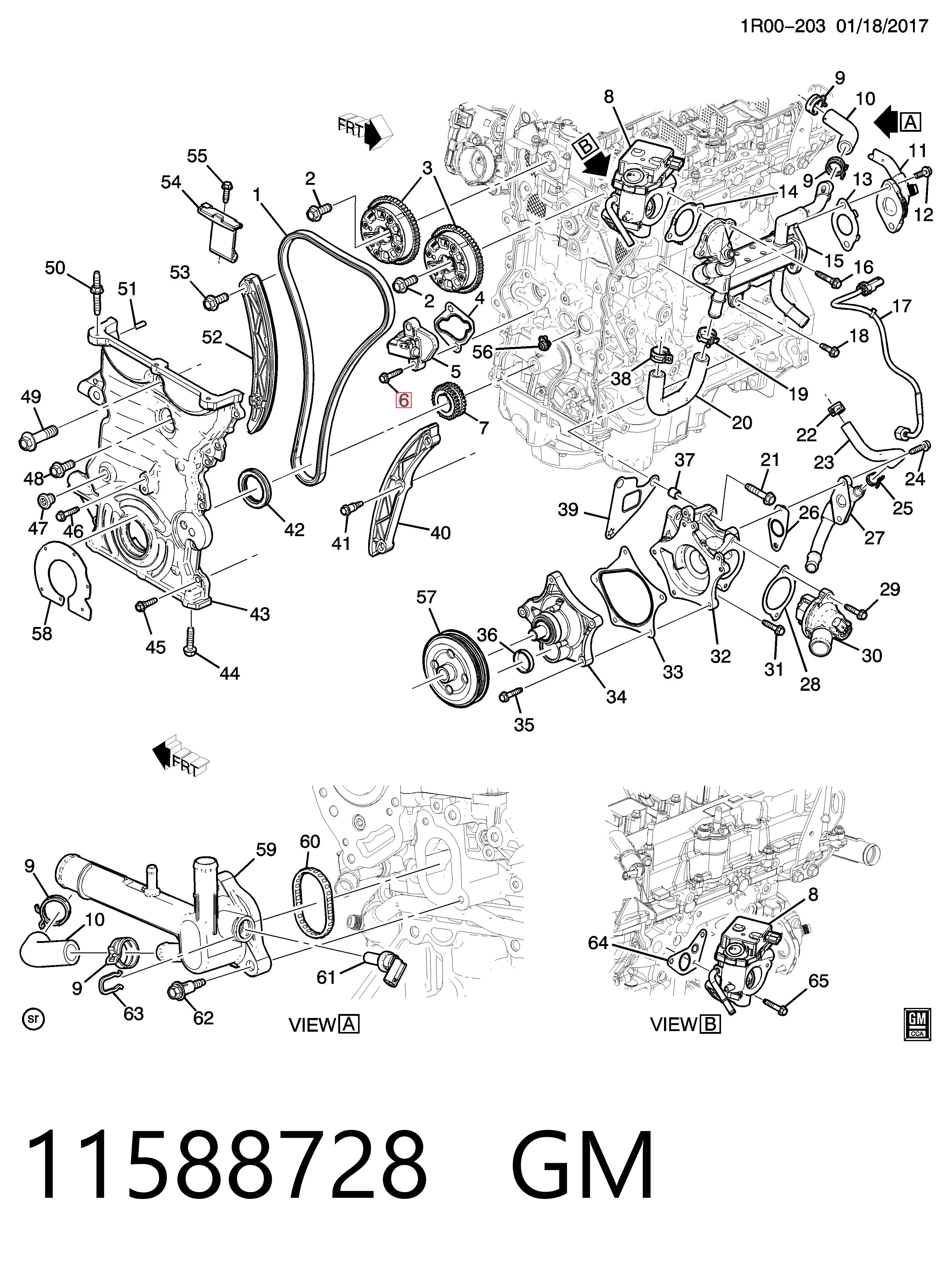 Cadeia do mecanismo de distribuição de gás, kit Peugeot/Citroen YR00829080