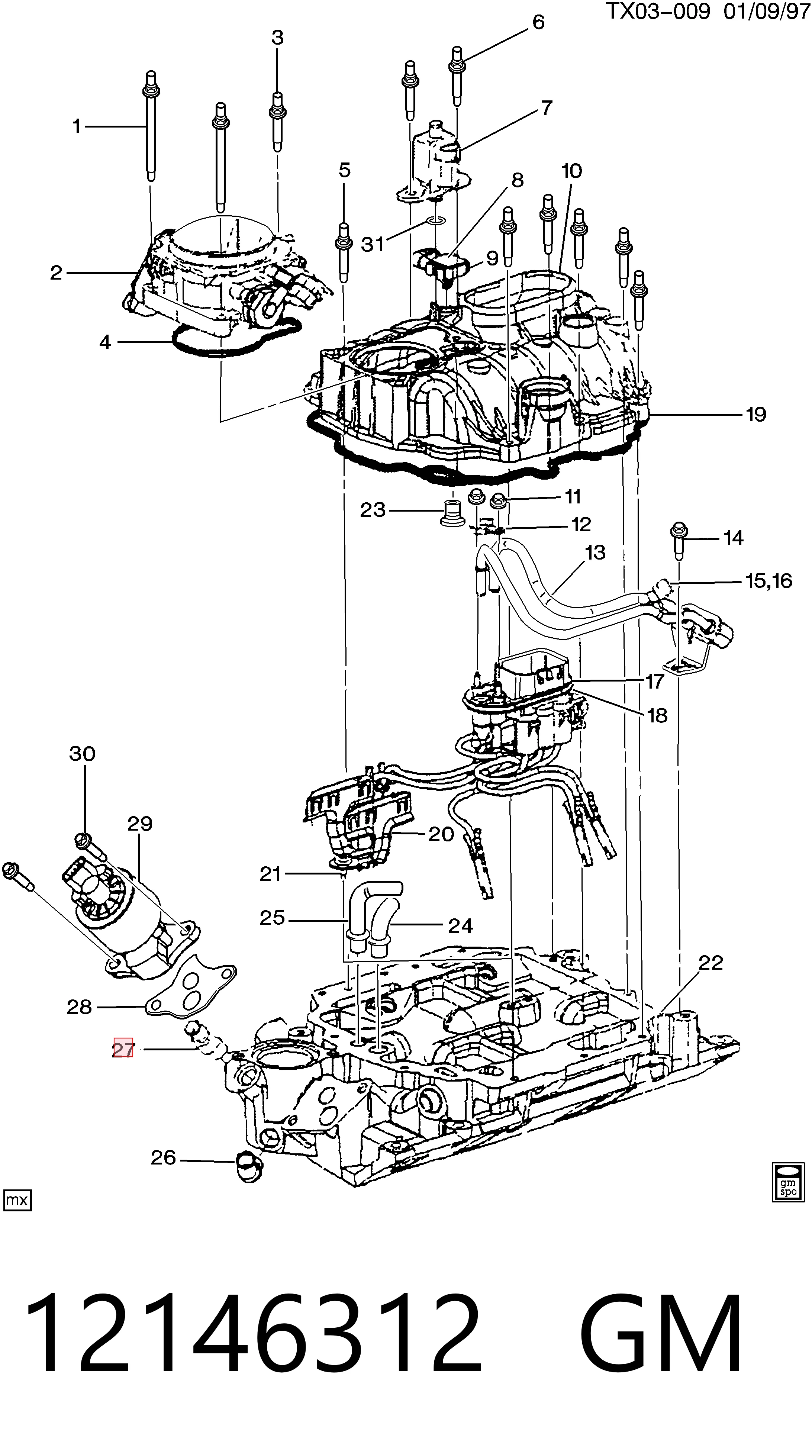 12146312 General Motors Sensor de temperatura do fluido de esfriamento