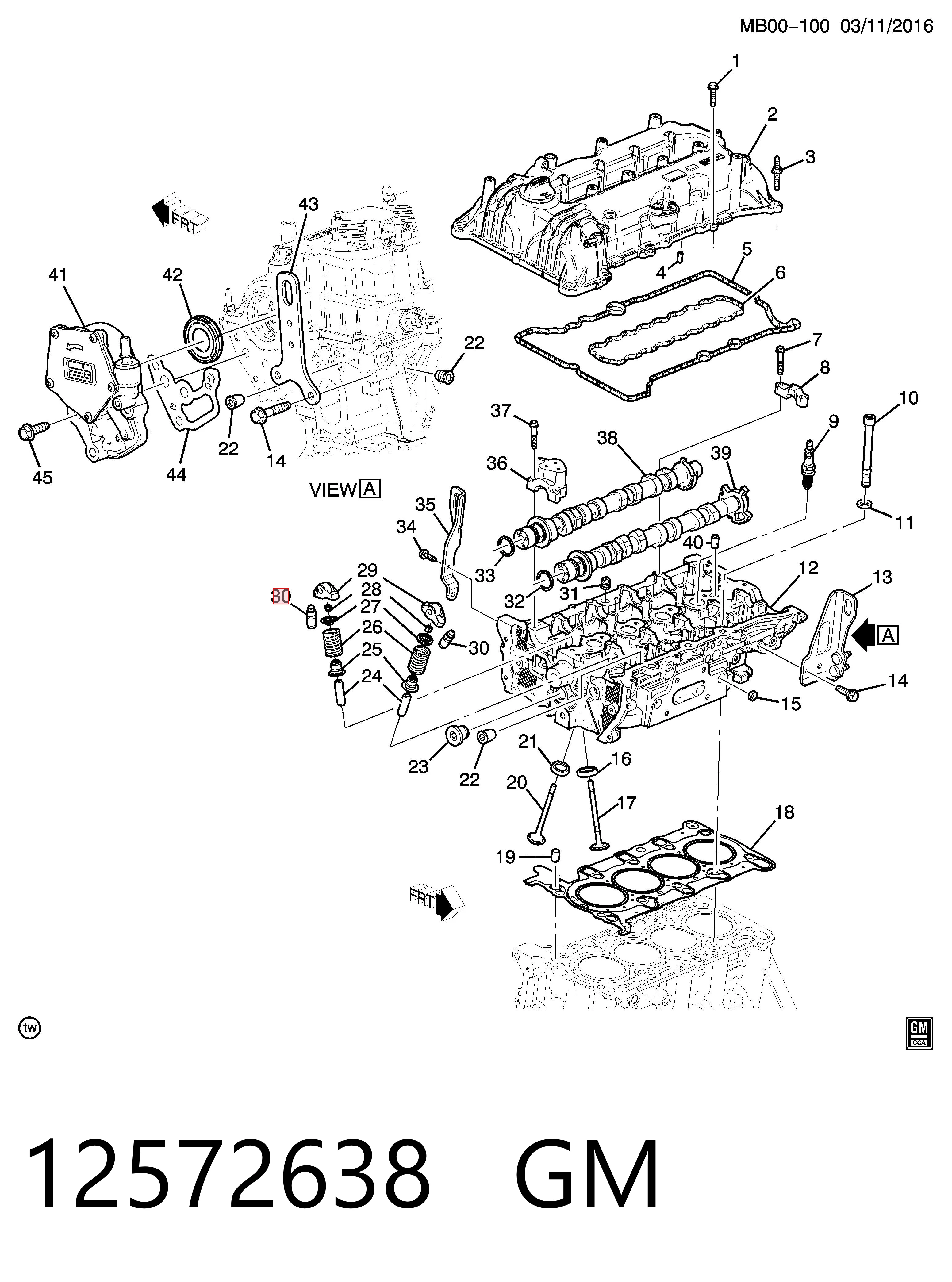 12572638 General Motors Compensador hidrâulico (empurrador hidrâulico), empurrador de válvulas