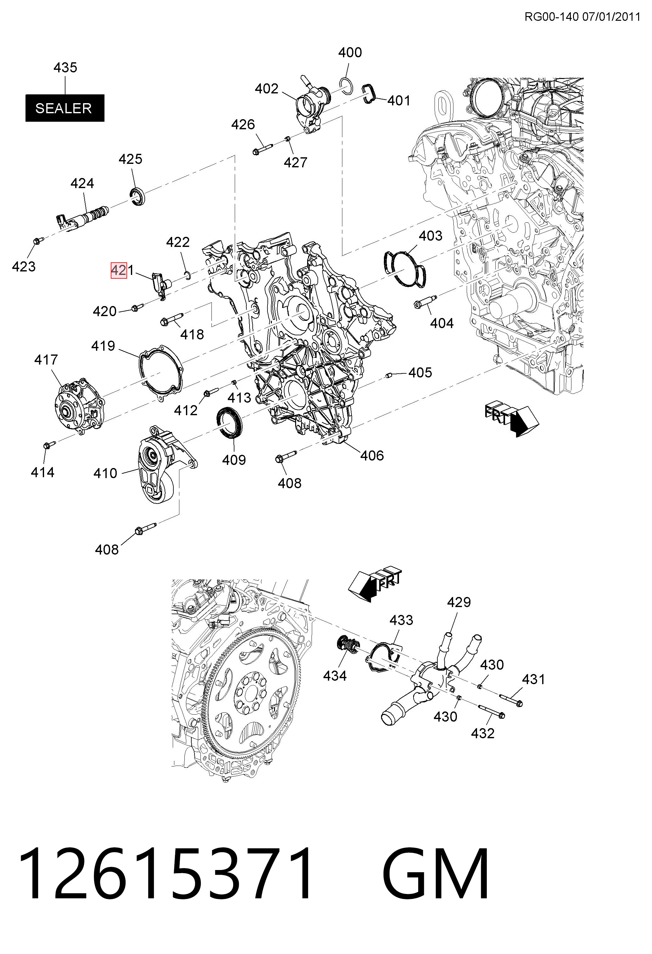 12615371 General Motors Sensor de posição da árvore distribuidora