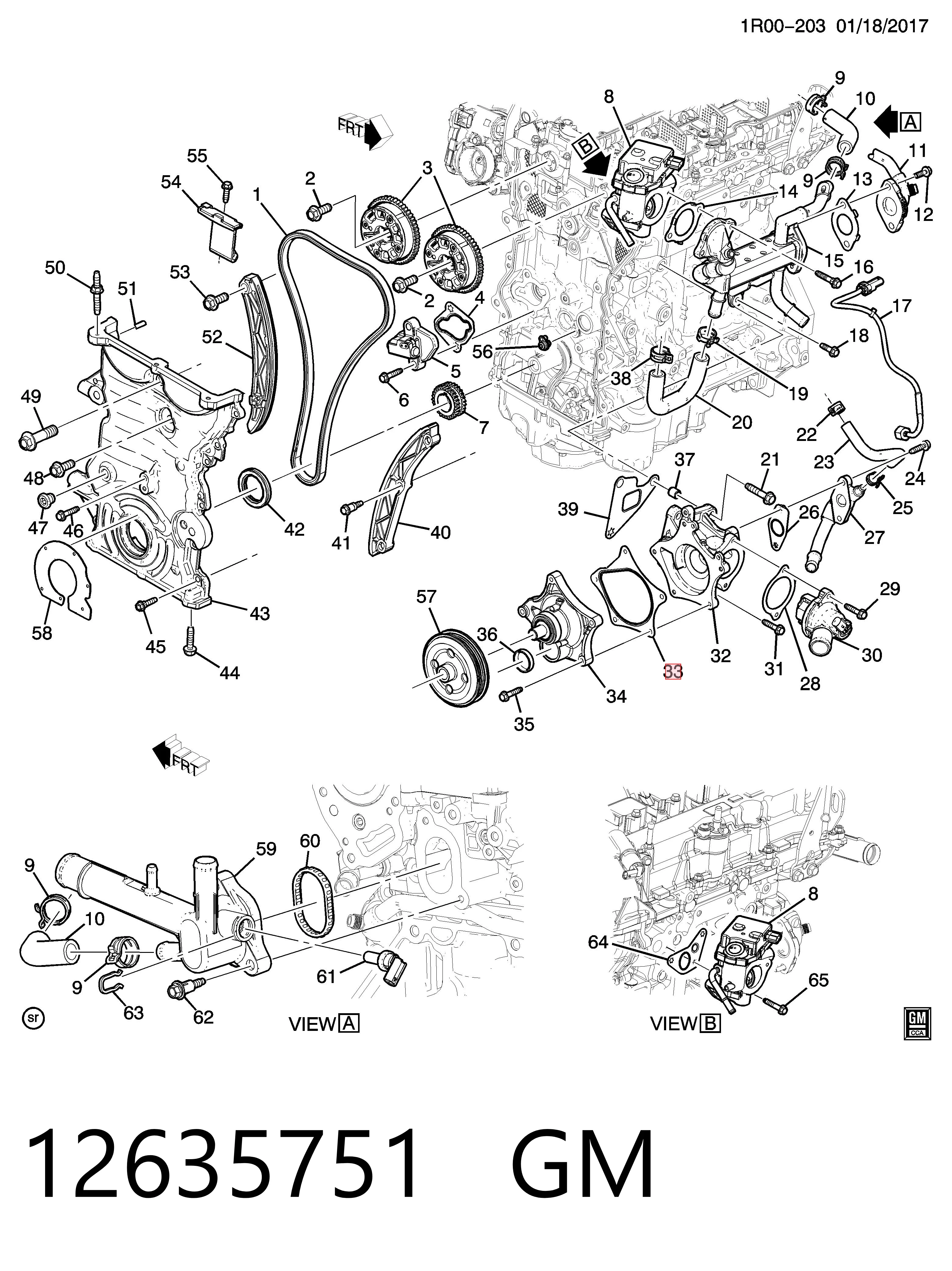 12635751 General Motors Vedante de bomba de água