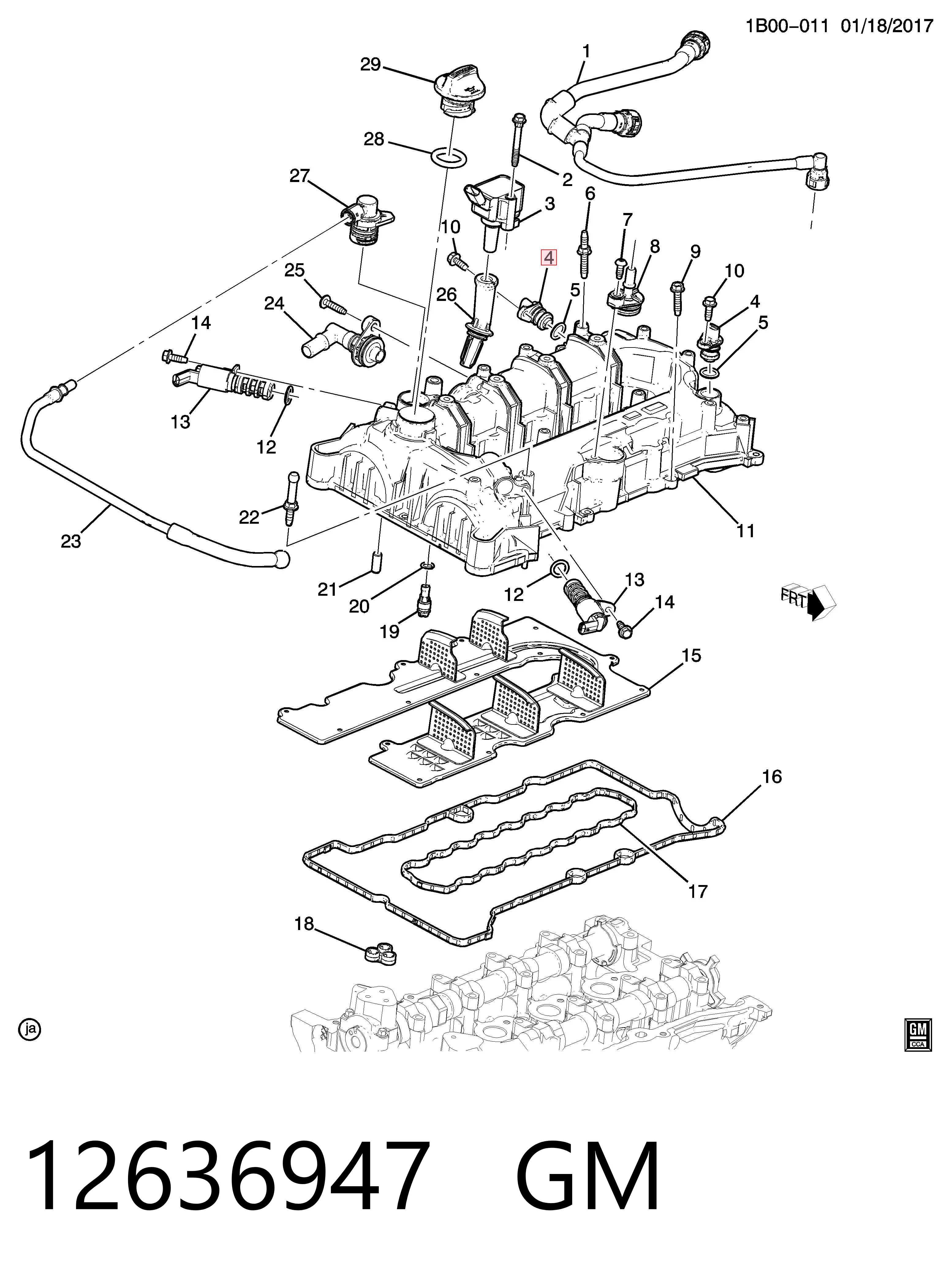 12636947 General Motors Sensor de posição da árvore distribuidora