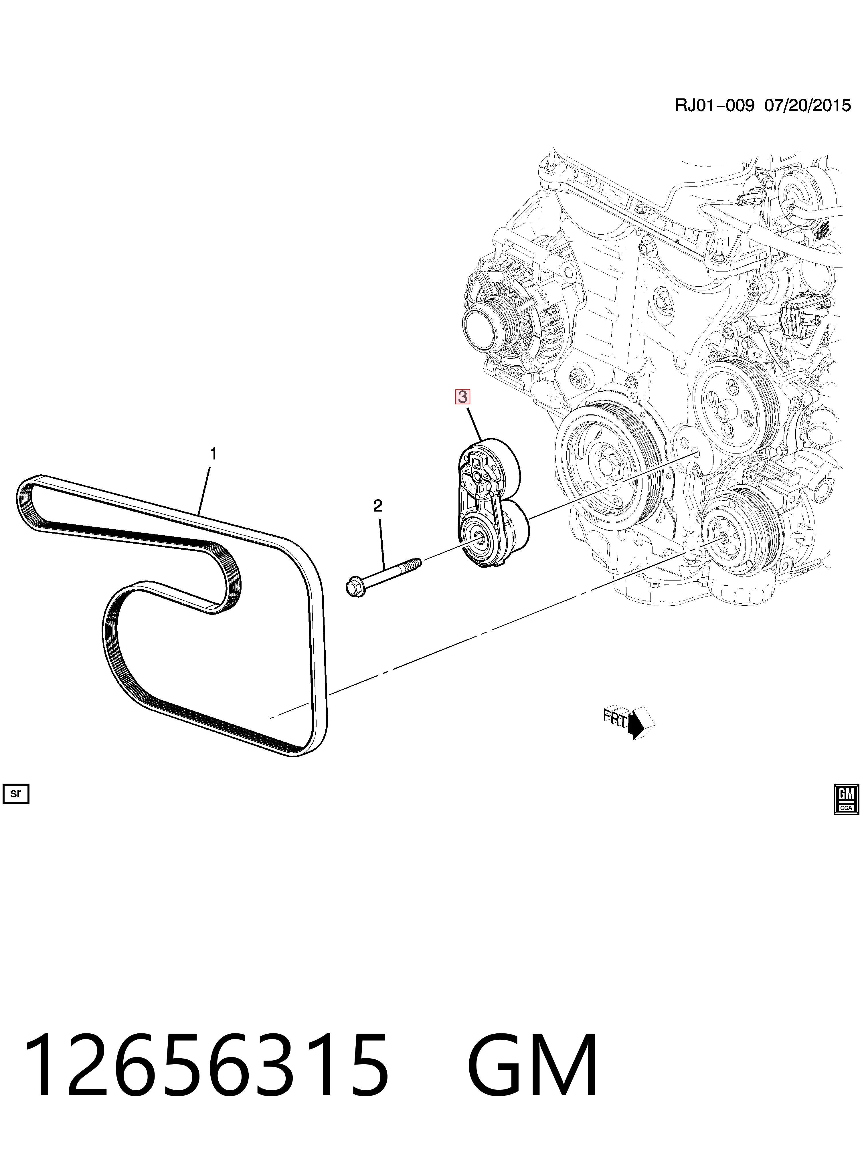 Compre 12656315 Peugeot/Citroen Reguladora de tensão da correia de transmissão