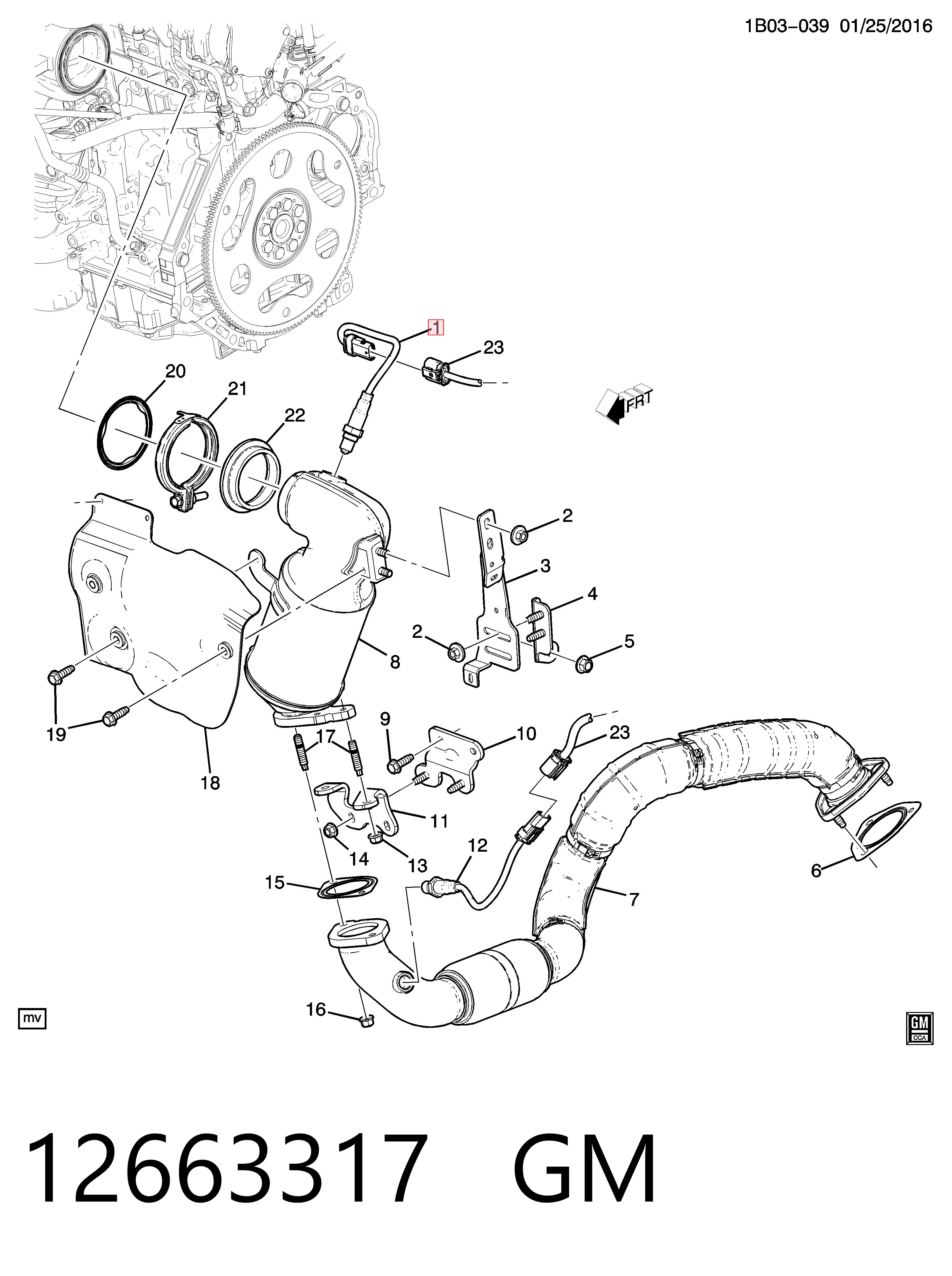 12663317 General Motors Sonda lambda, sensor de oxigênio