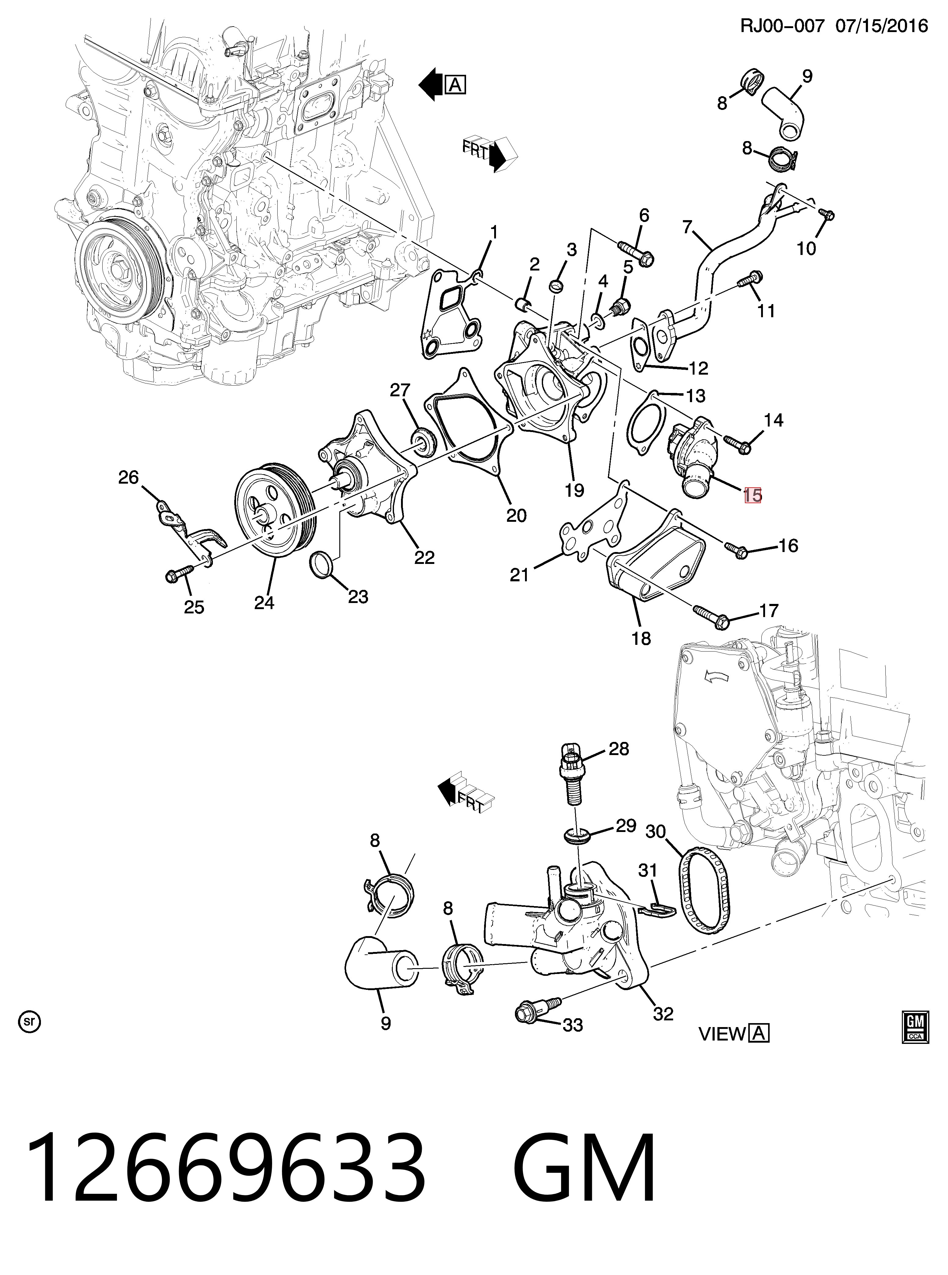 12669633 General Motors Termostato