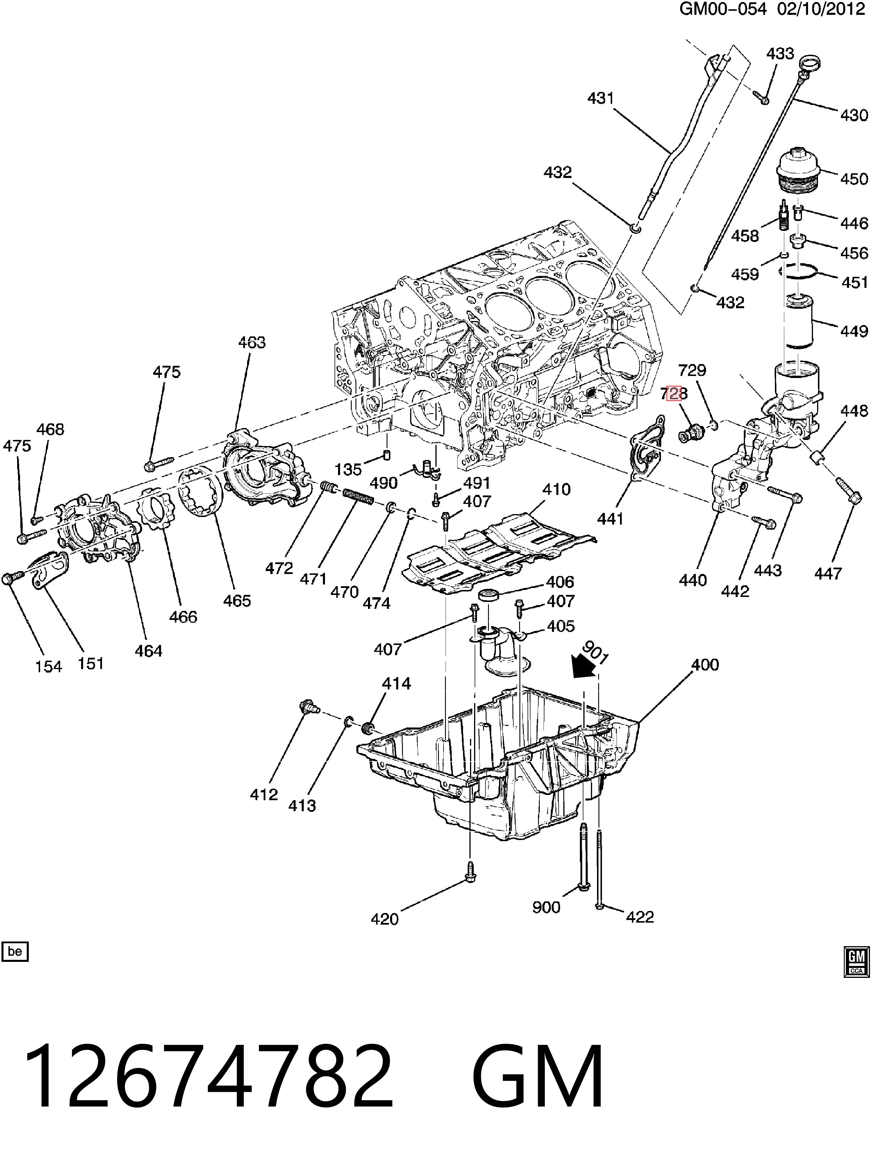 12674782 General Motors Sensor de pressão de óleo