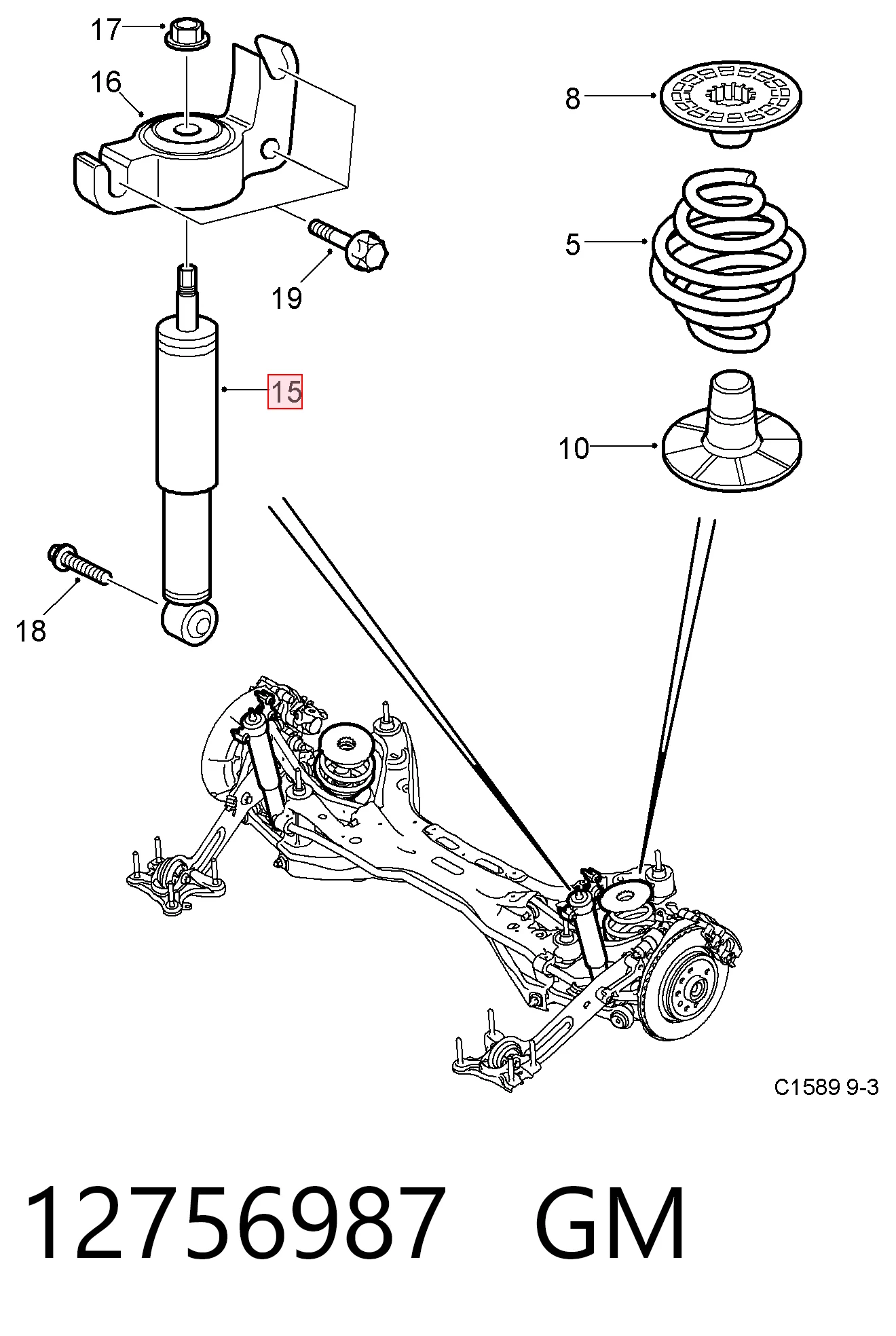 7358G Magneti Marelli Amortecedor traseiro