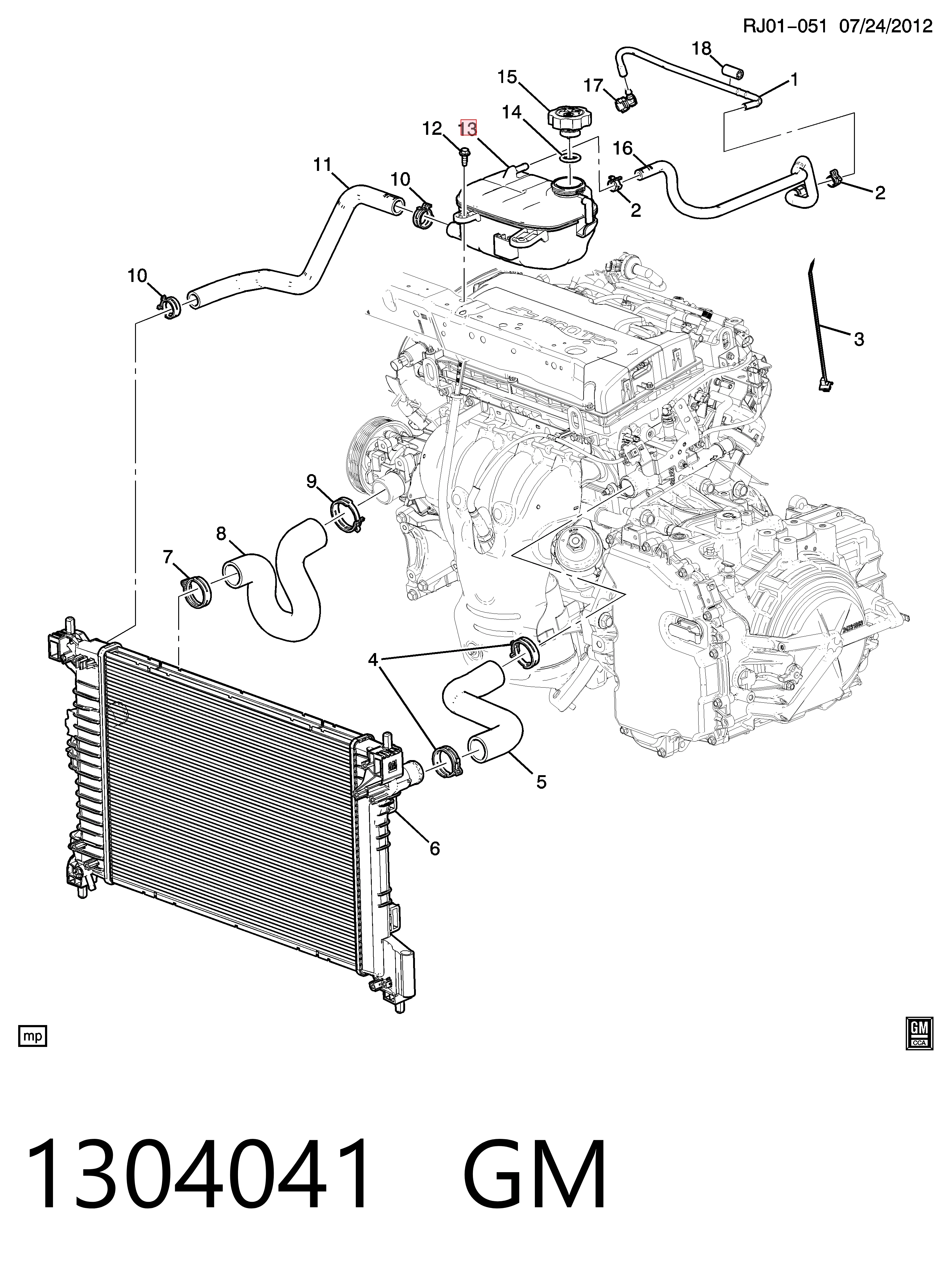 Compre Tanque de expansão do sistema de esfriamento Opel Mokka 1