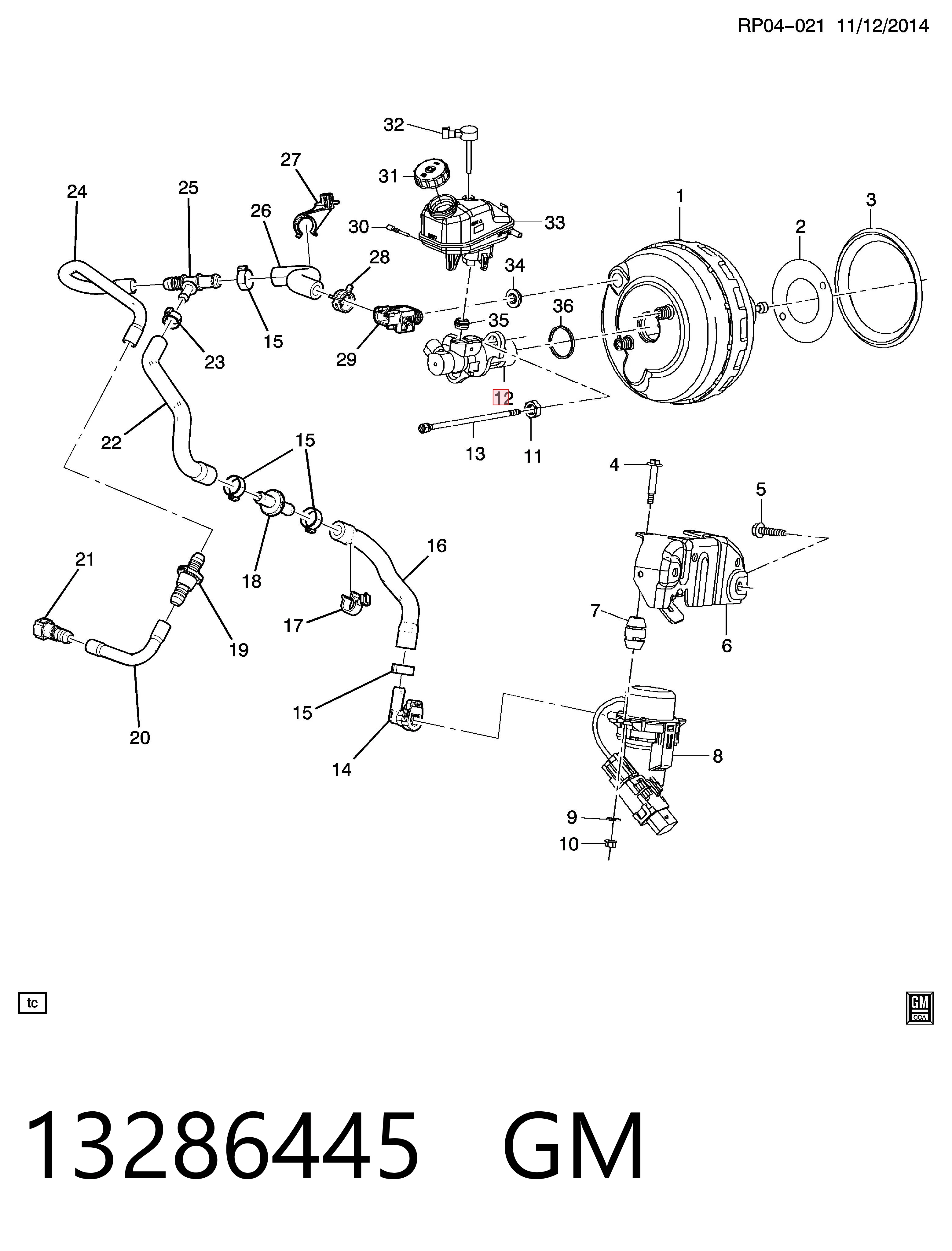  Cilindro mestre do freio Chevrolet Cruze sedan (J300) (2009 - 2026) 