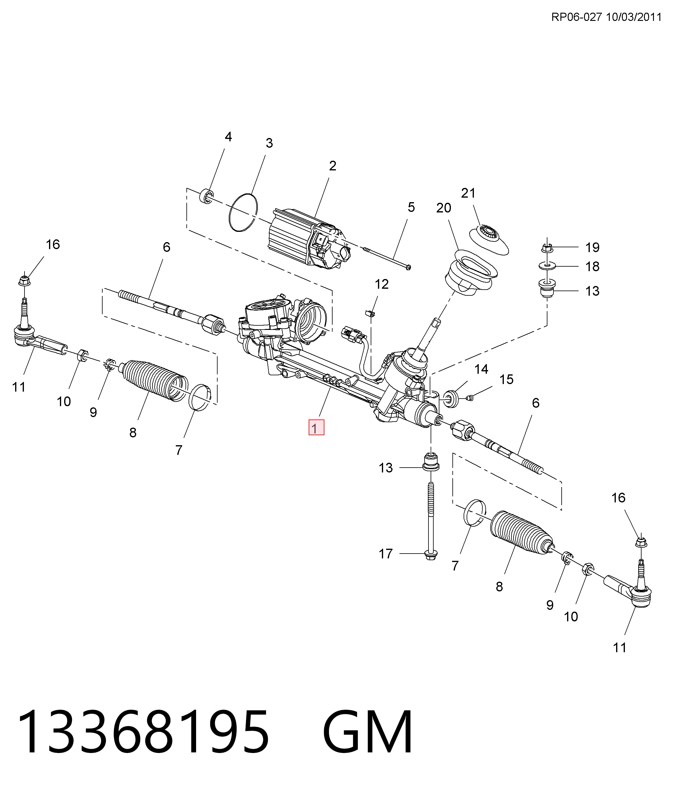 Cremalheira da direção para Opel Astra J 