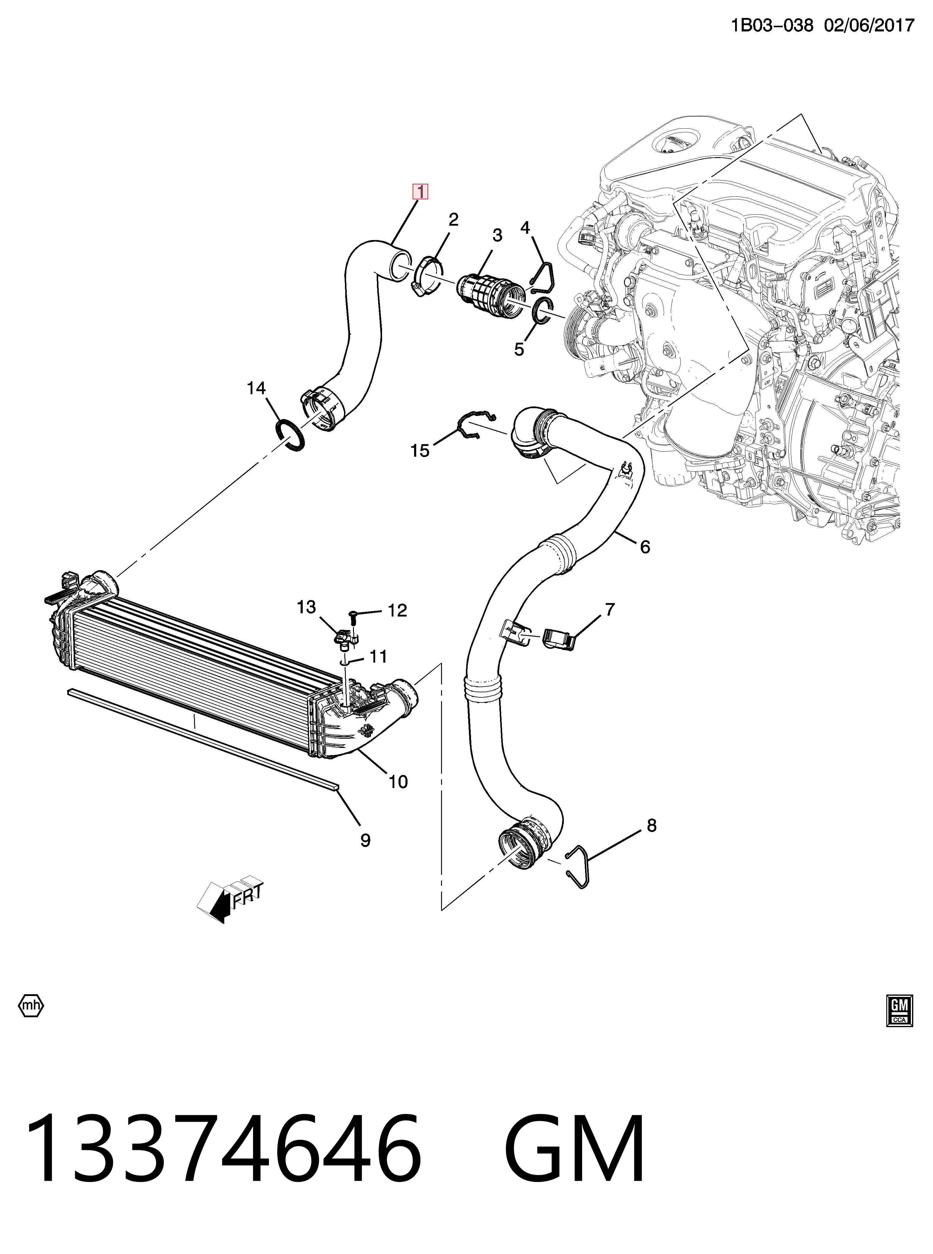 Mangueira (cano derivado) de intercooler 39152773 Peugeot/Citroen