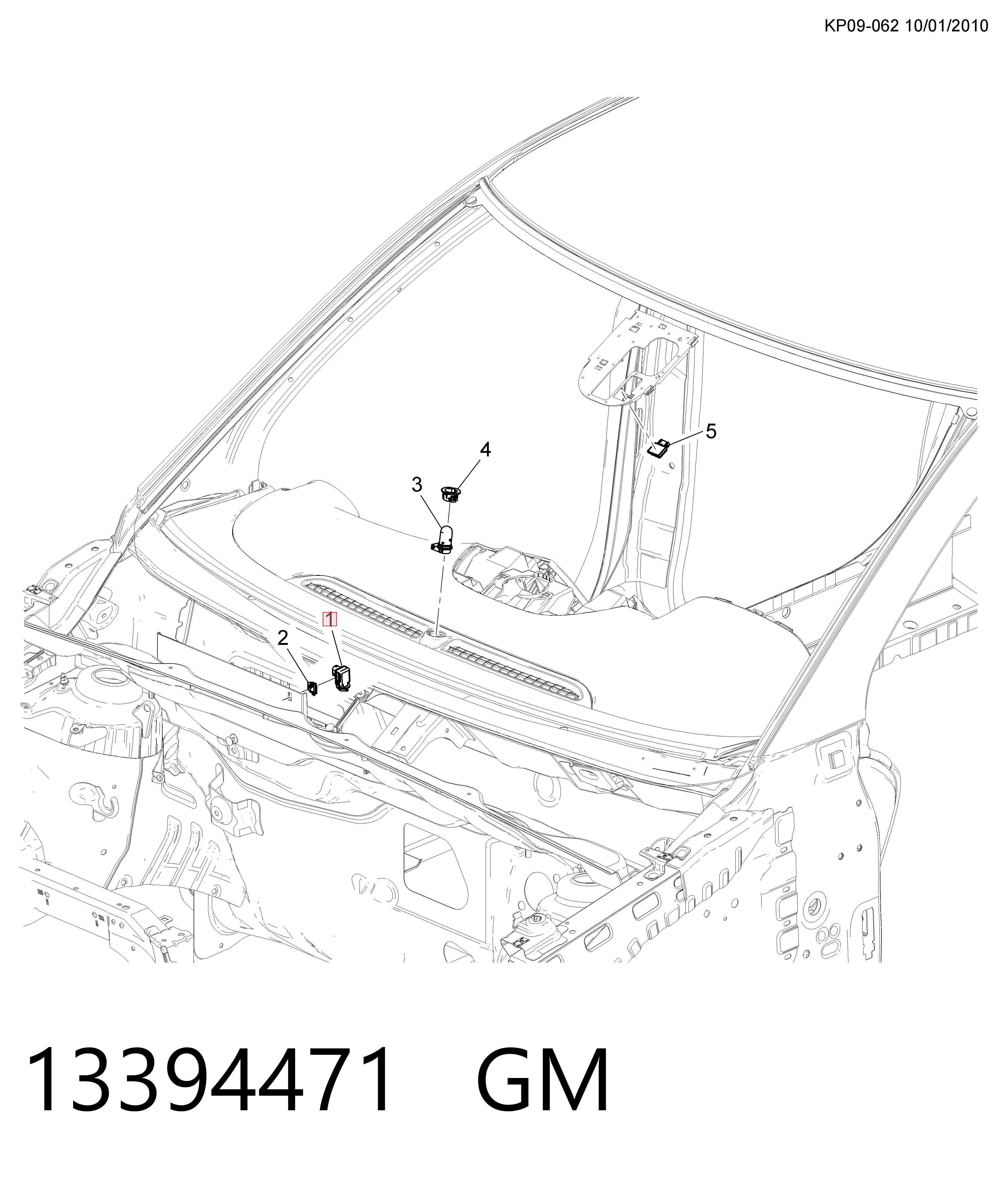 13394471 General Motors Sensor de sujidade de ar