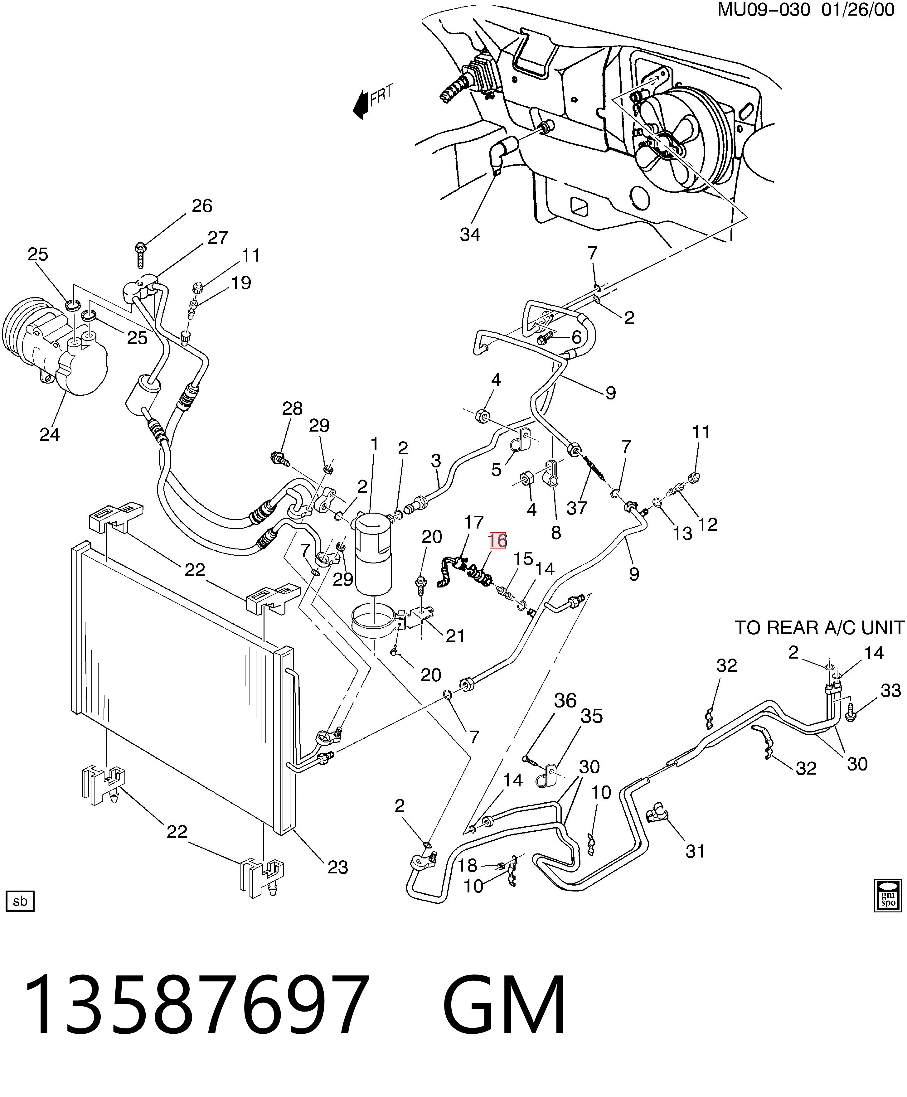 Compre 96448991 Hyundai/Kia Sensor de pressão absoluta de aparelho de ar condicionado