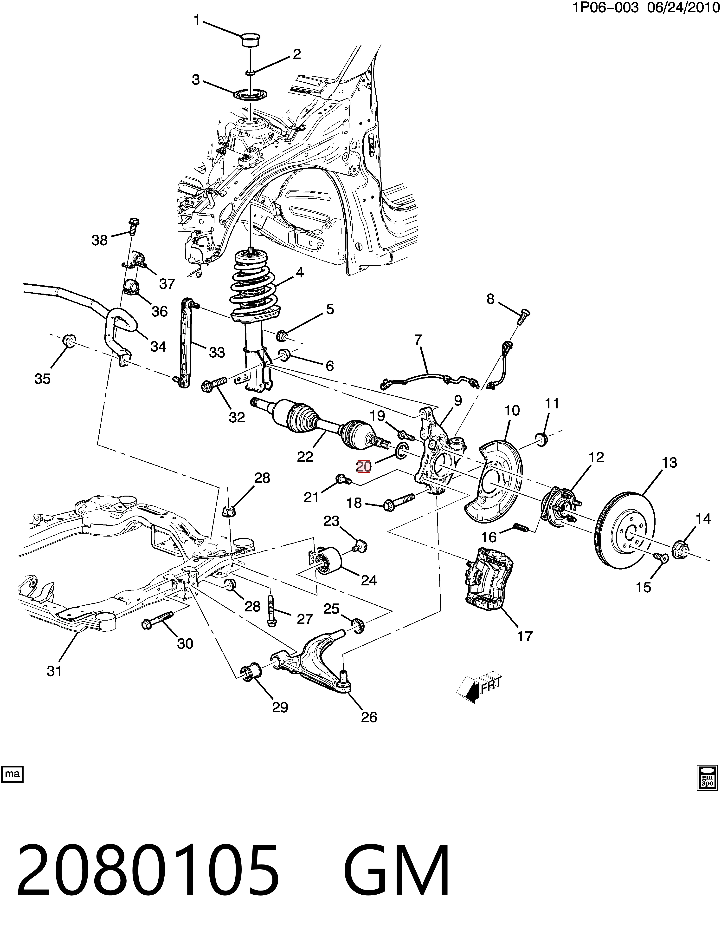Anel de travagem de rolamento de cubo dianteiro 11547142 Peugeot/Citroen