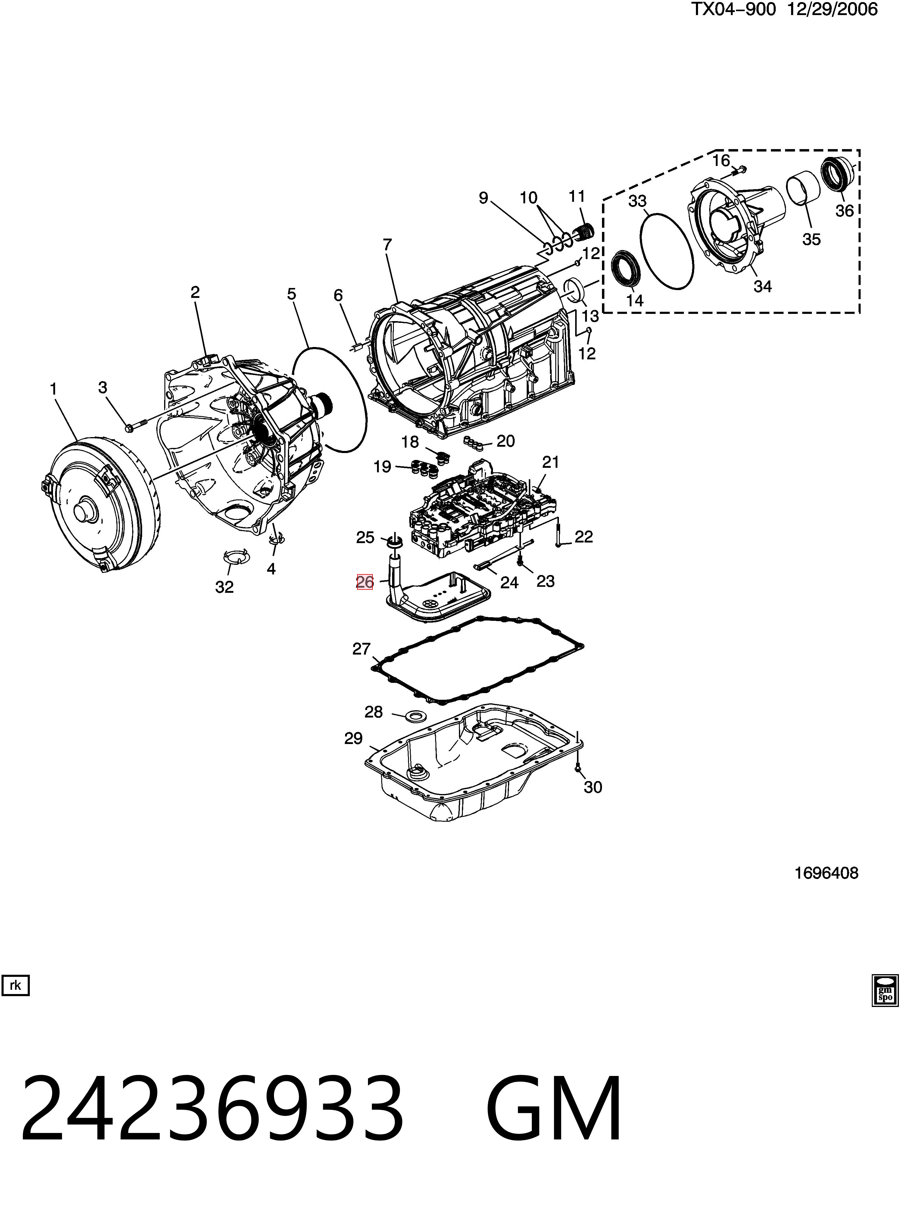 24236933 General Motors Filtro da Caixa Automática de Mudança