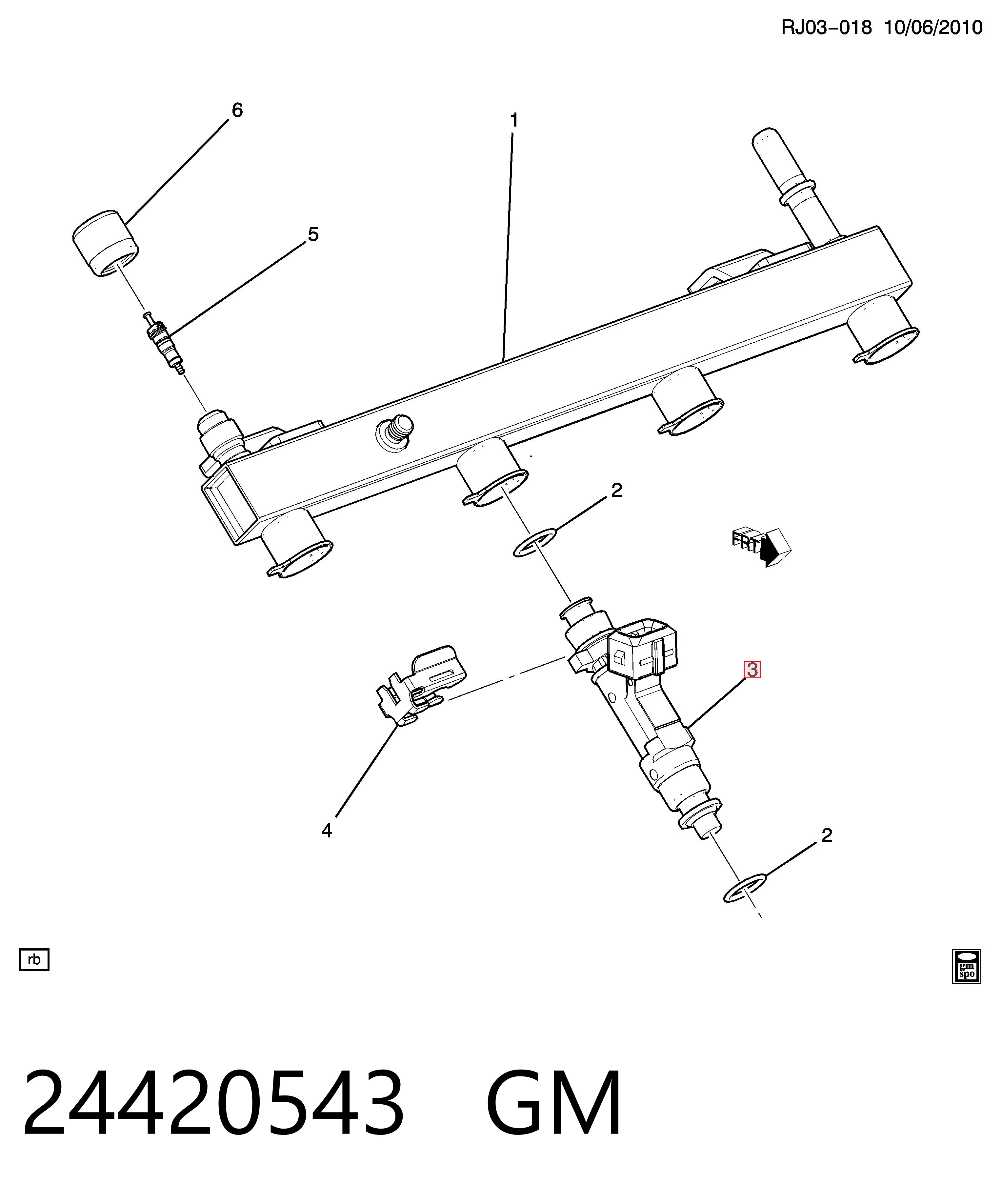 Injetor de injeção de combustível Opel Astra G F35