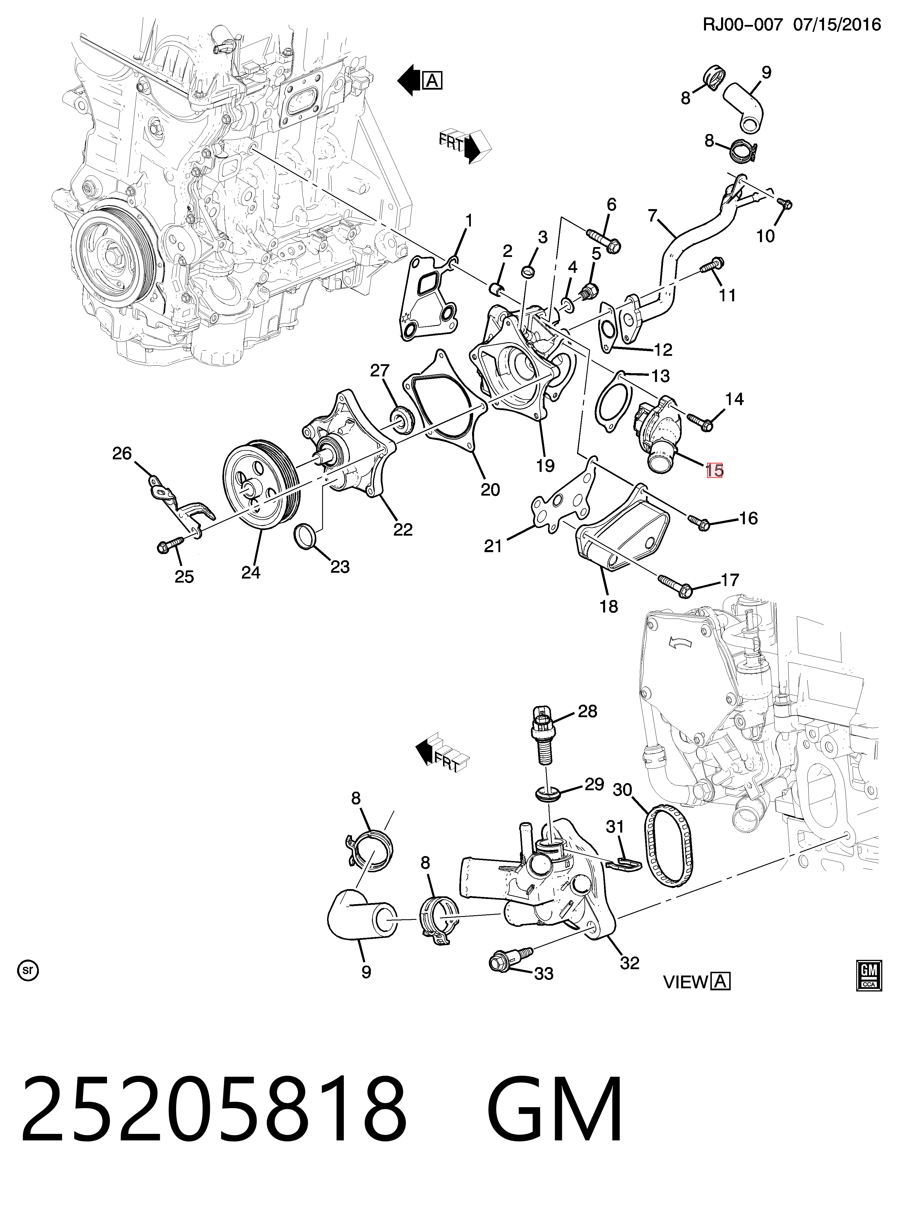 25205818 General Motors Termostato