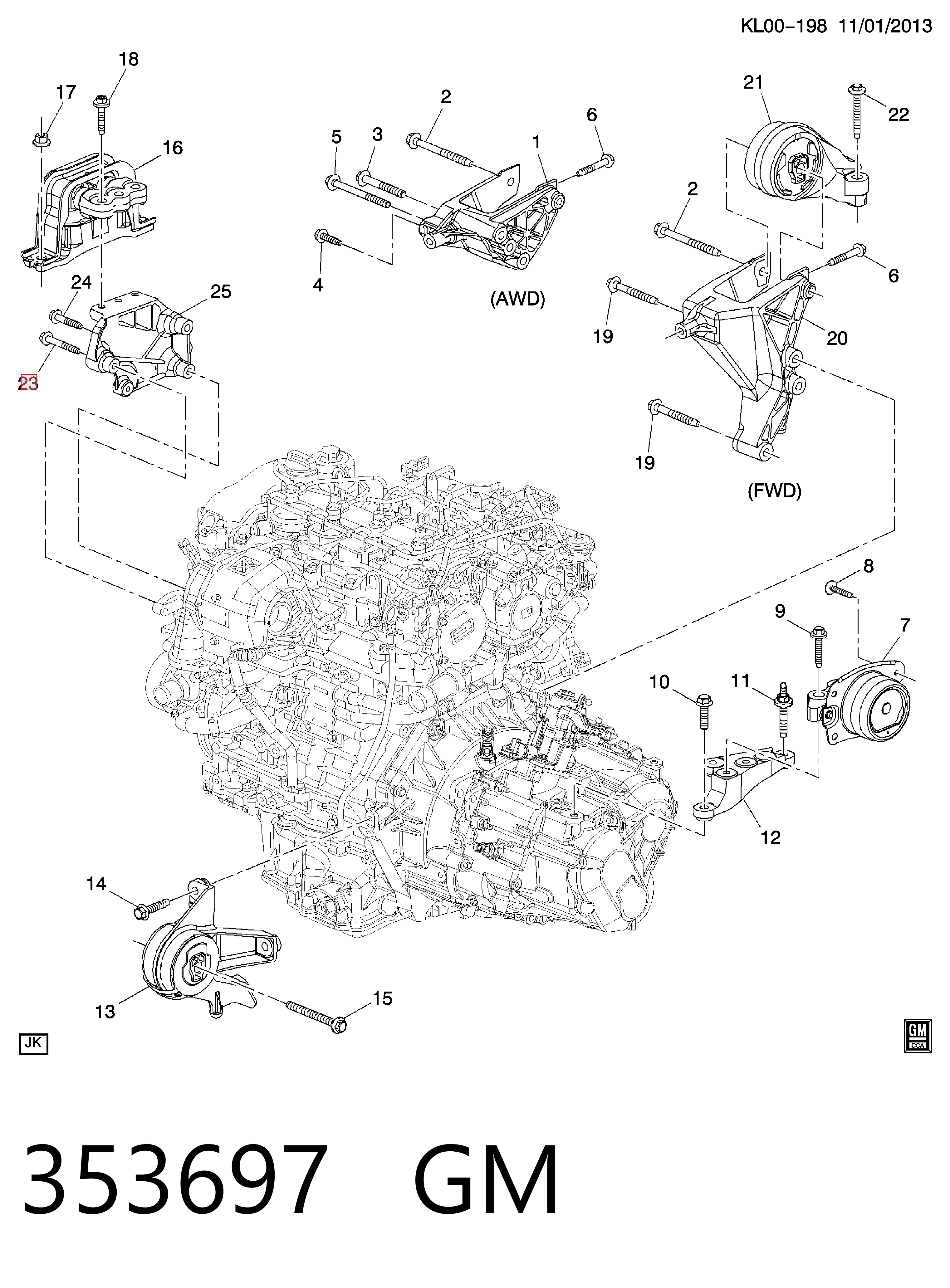 11588746 Peugeot/Citroen Parafuso de fixação de apoio esférico dianteiro ao pino de apoio