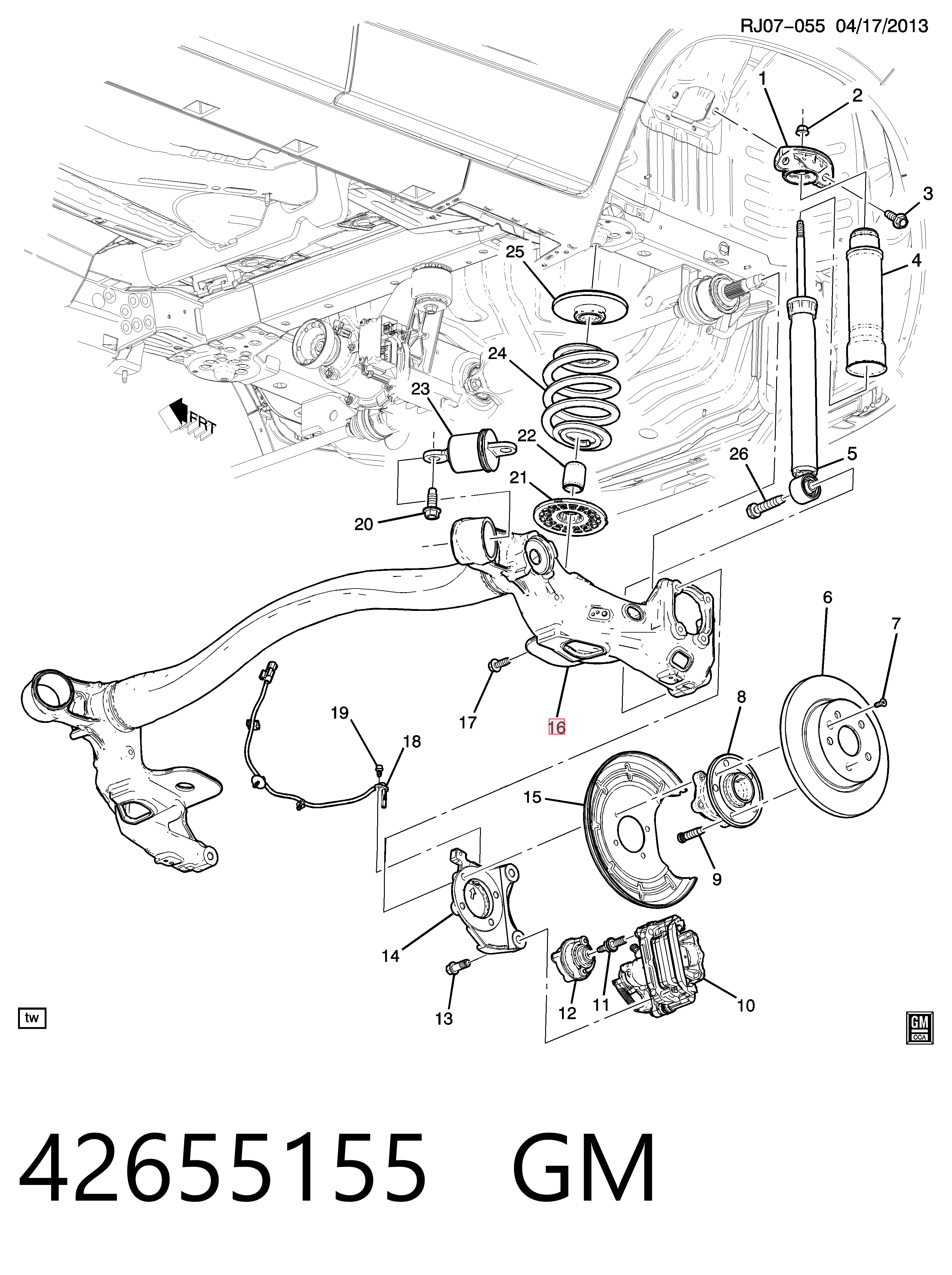 Compre 95325751 Peugeot/Citroen Viga de suspensão traseira (plataforma veicular)